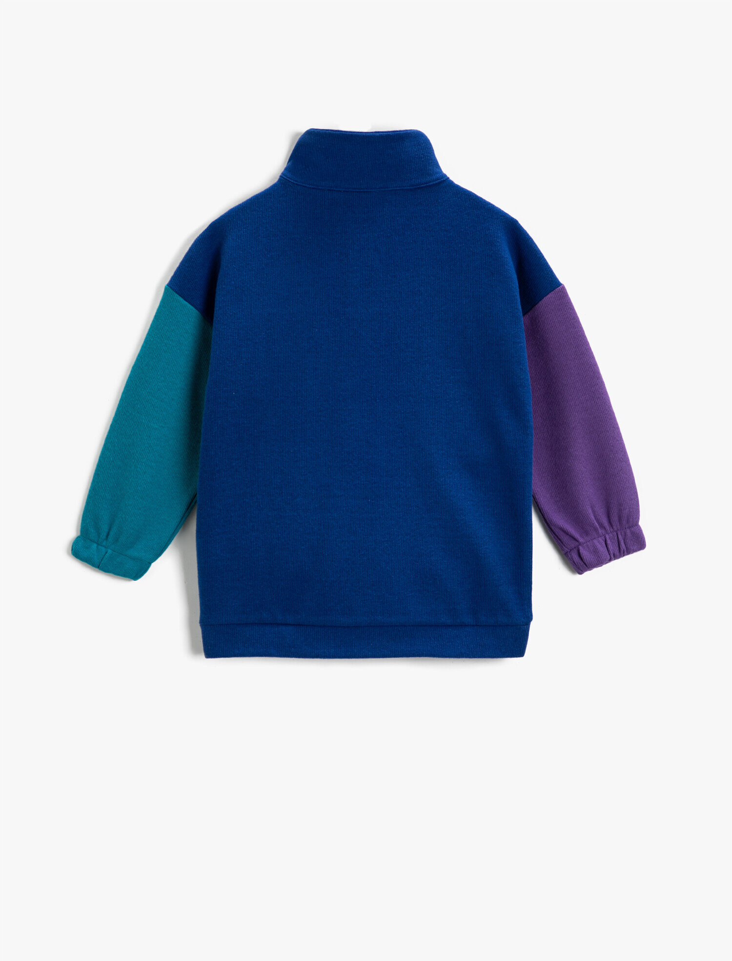  Erkek Çocuk Baskılı Kanguru Cepli Boğazlı Sweatshirt Fermuarlı