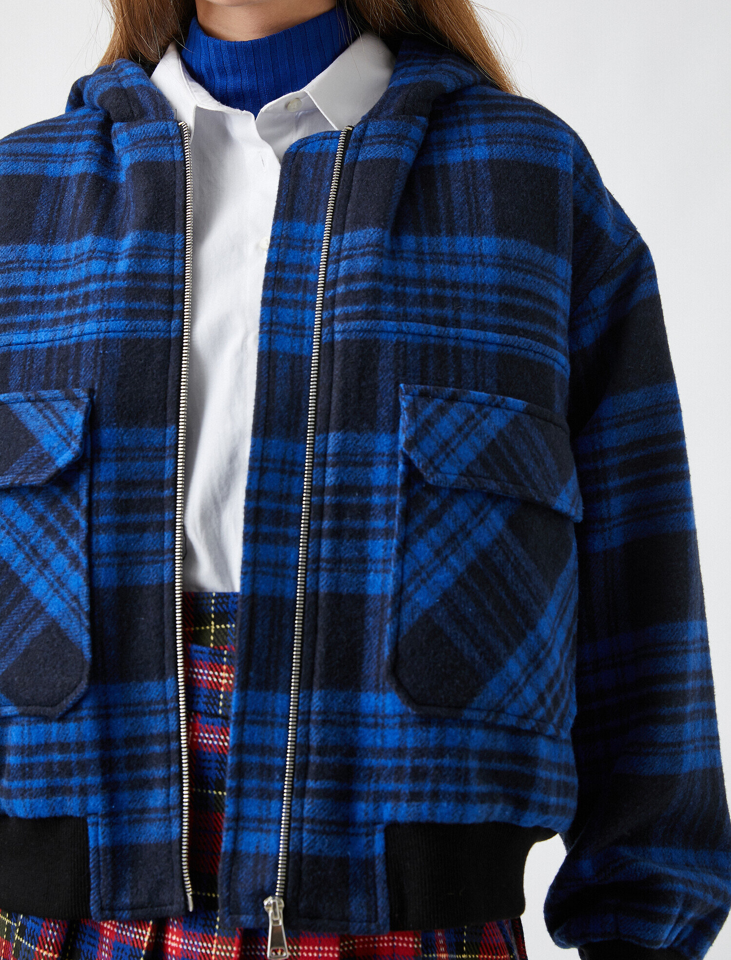   Fermuarlı Kapüşonlu Ceket