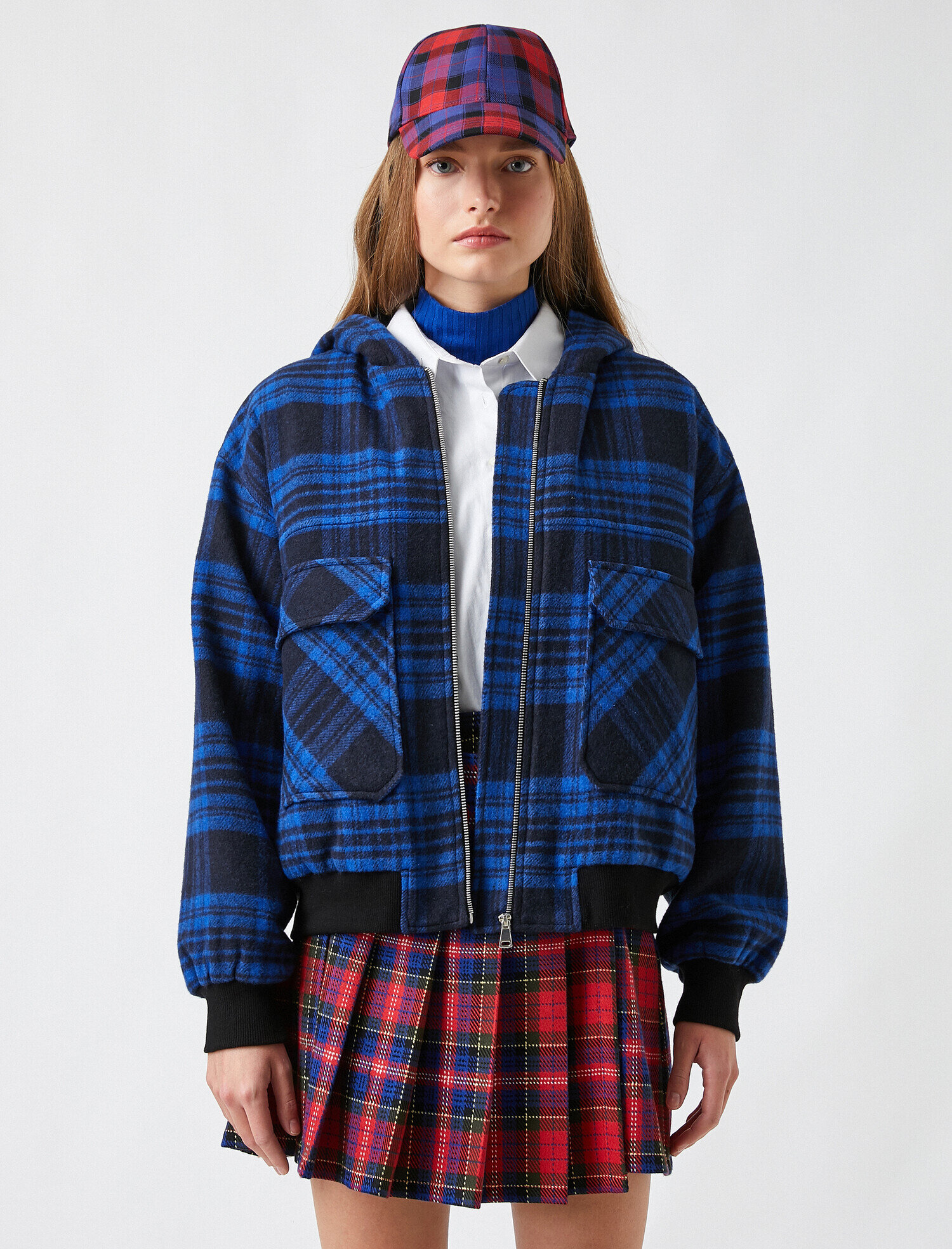   Fermuarlı Kapüşonlu Ceket