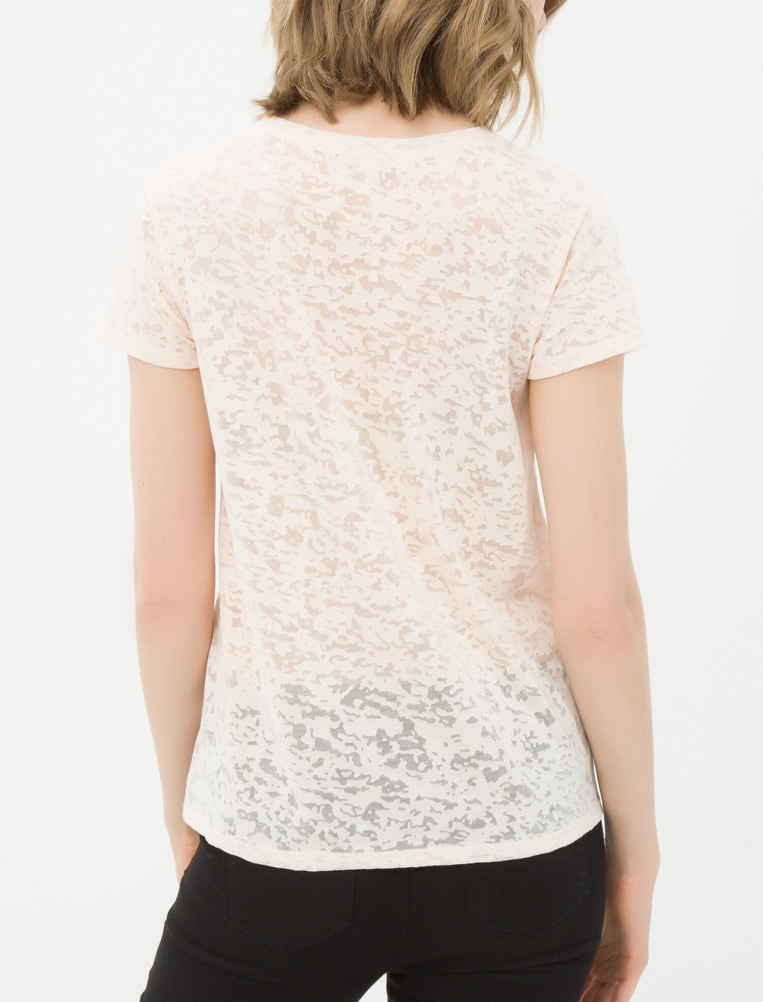 Ekru Kadın Letter Print T-Shirt 6YAK18390GK | Koton