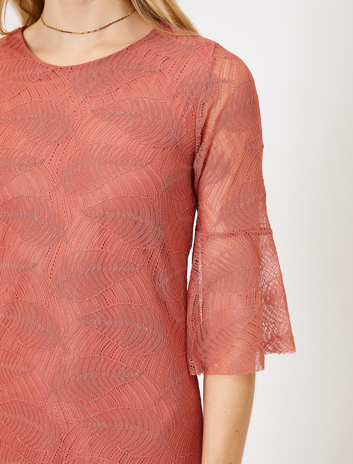   Dantel Detaylı Elbise