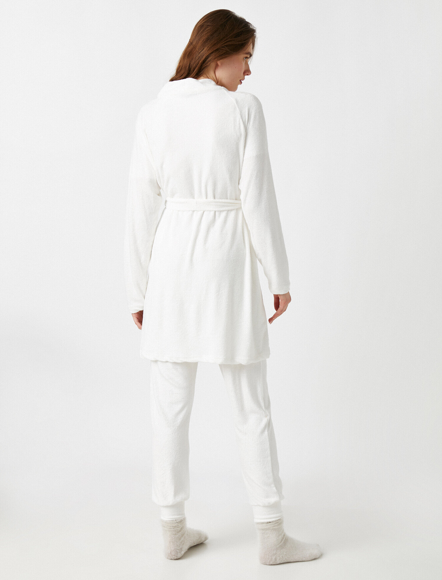   Uzun Kollu Kadife Sabahlık