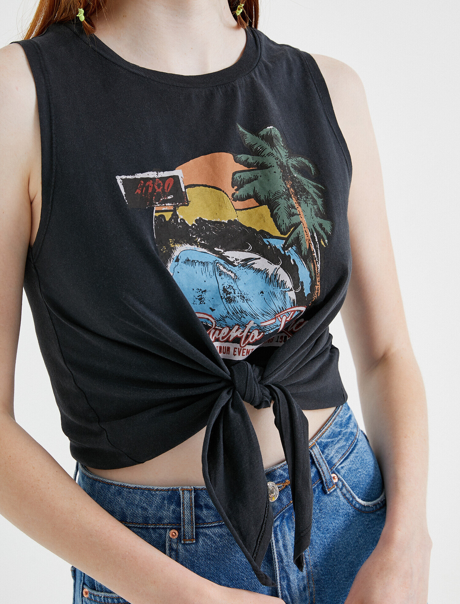   Baskılı Atlet Pamuklu