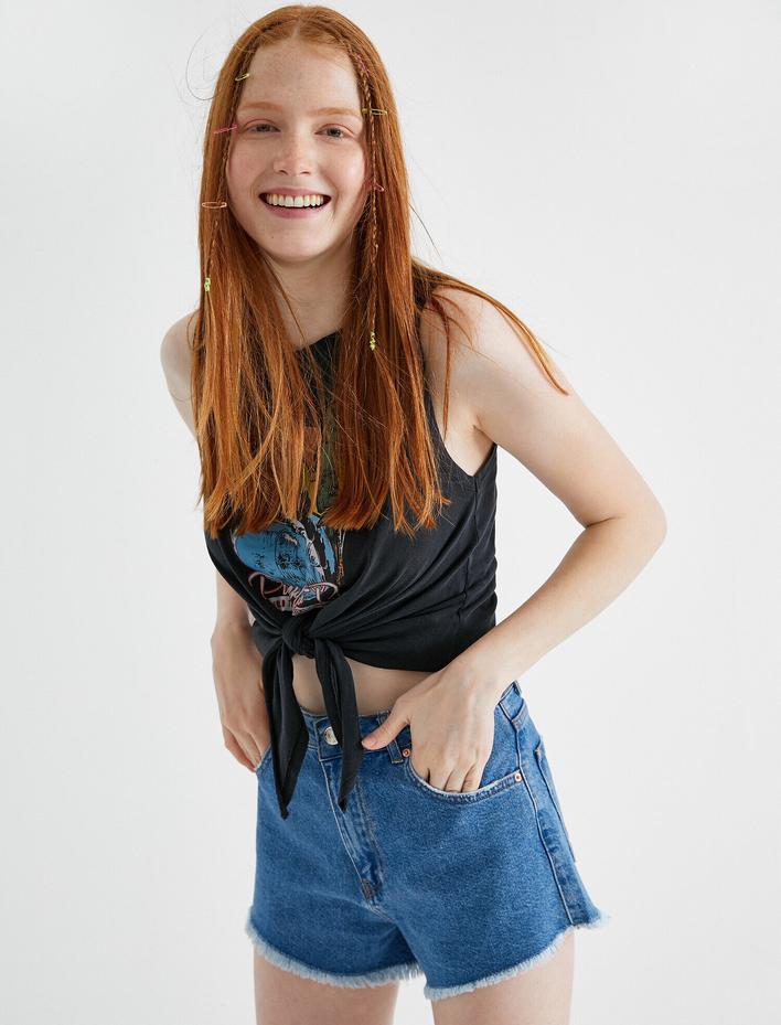  Baskılı Atlet Pamuklu