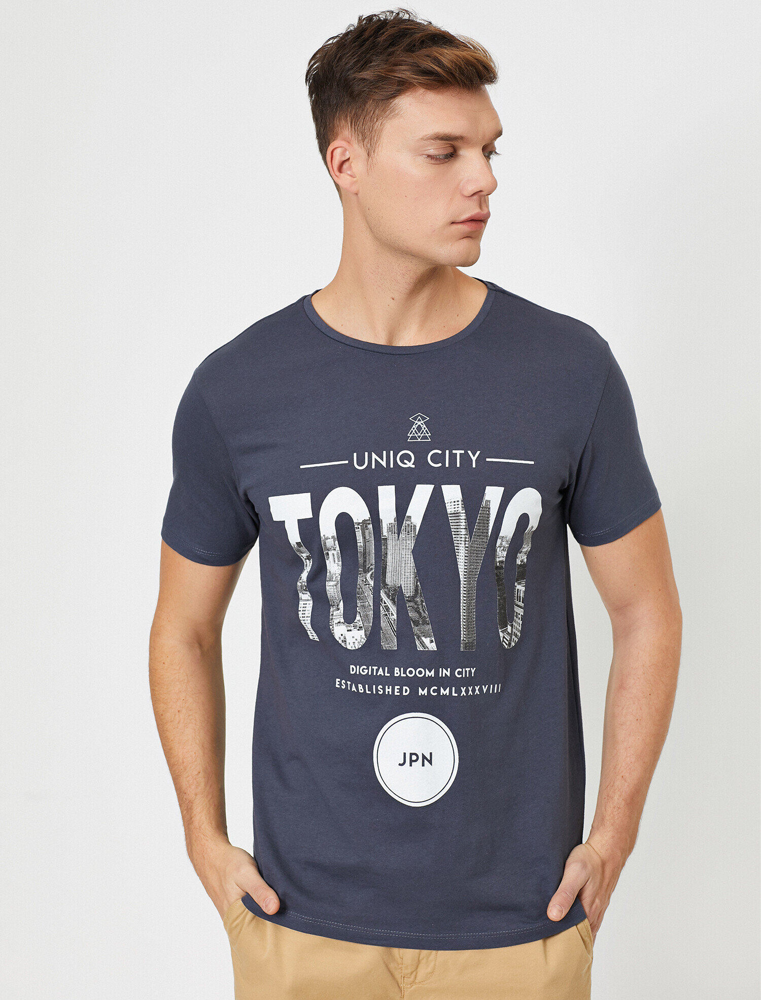   Baskılı Tişört Kısa Kollu