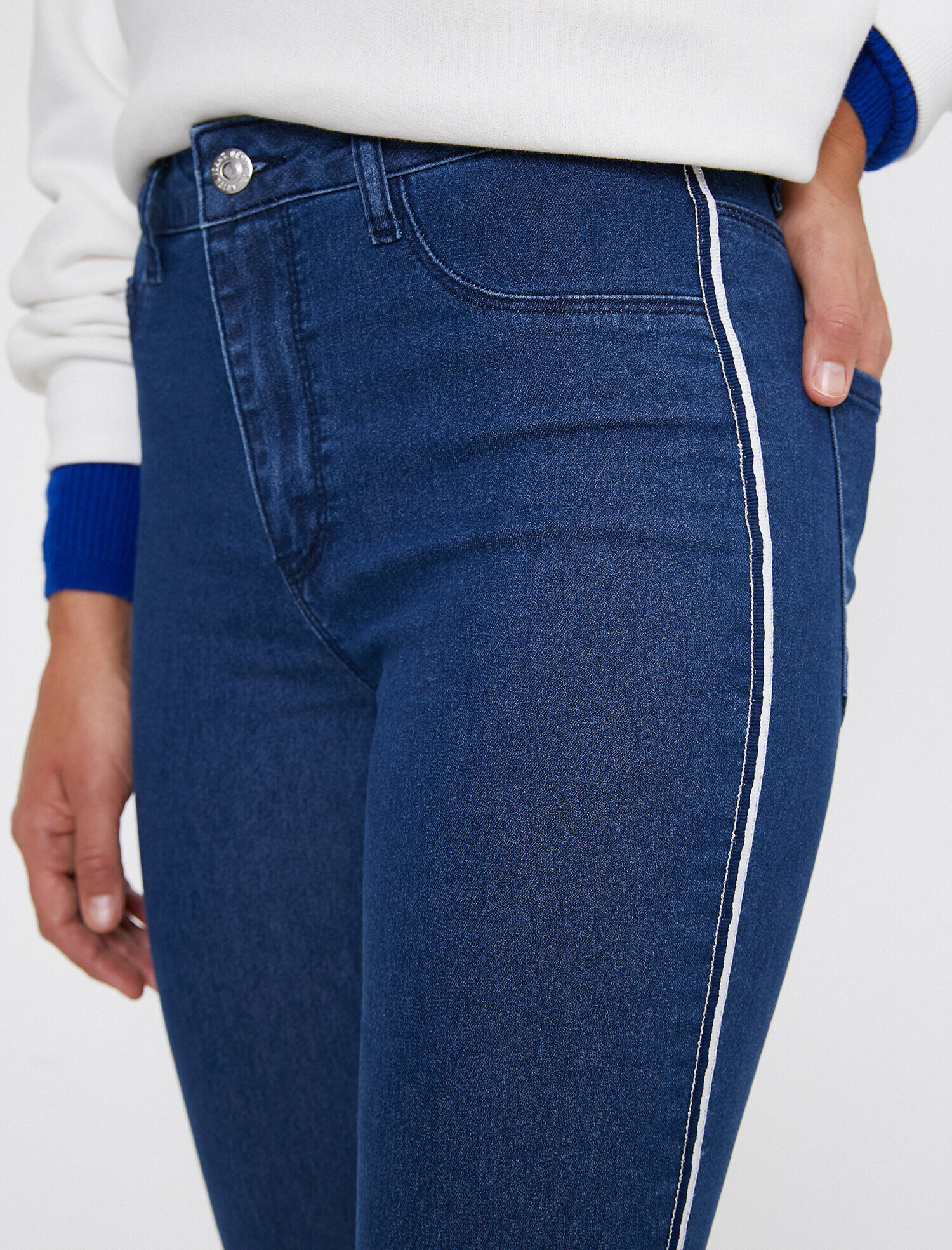   Carmen Jean - Yüksek Bel Dar Kesim Dar Paça Pantolon