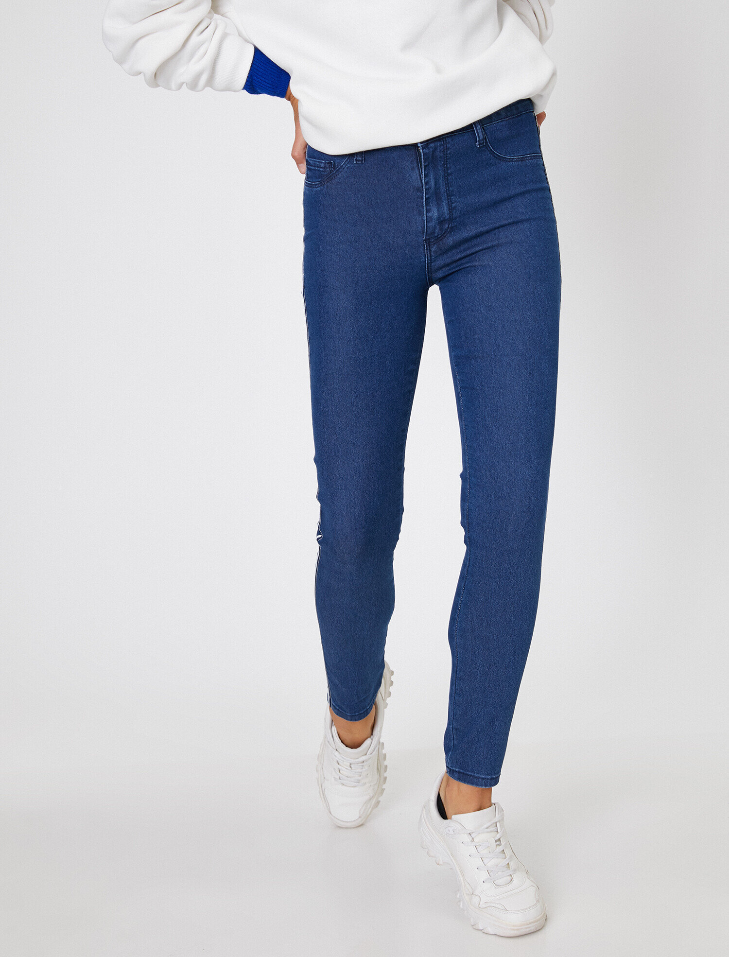   Carmen Jean - Yüksek Bel Dar Kesim Dar Paça Pantolon