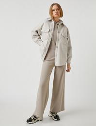 Cepli Düğmeli Mont