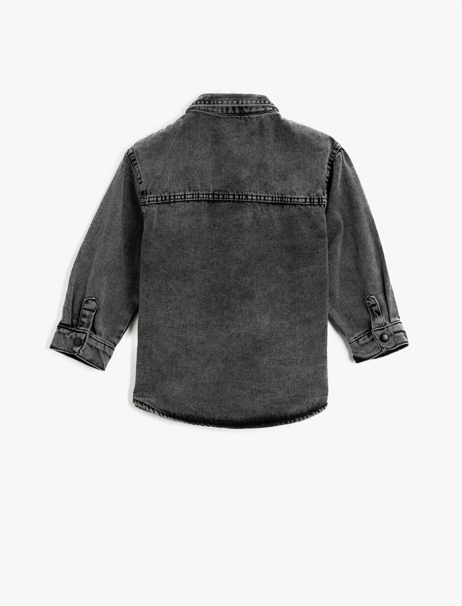  Erkek Çocuk Baskılı Kot Ceket Uzun Kollu Pamuklu