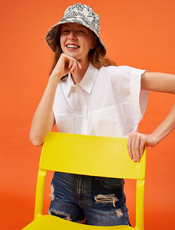  Cep Detaylı Gömlek Pamuklu