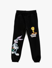 Bugs Bunny ve Tweety Lisanslı Baskılı Eşofman Altı Jogger Pamuklu
