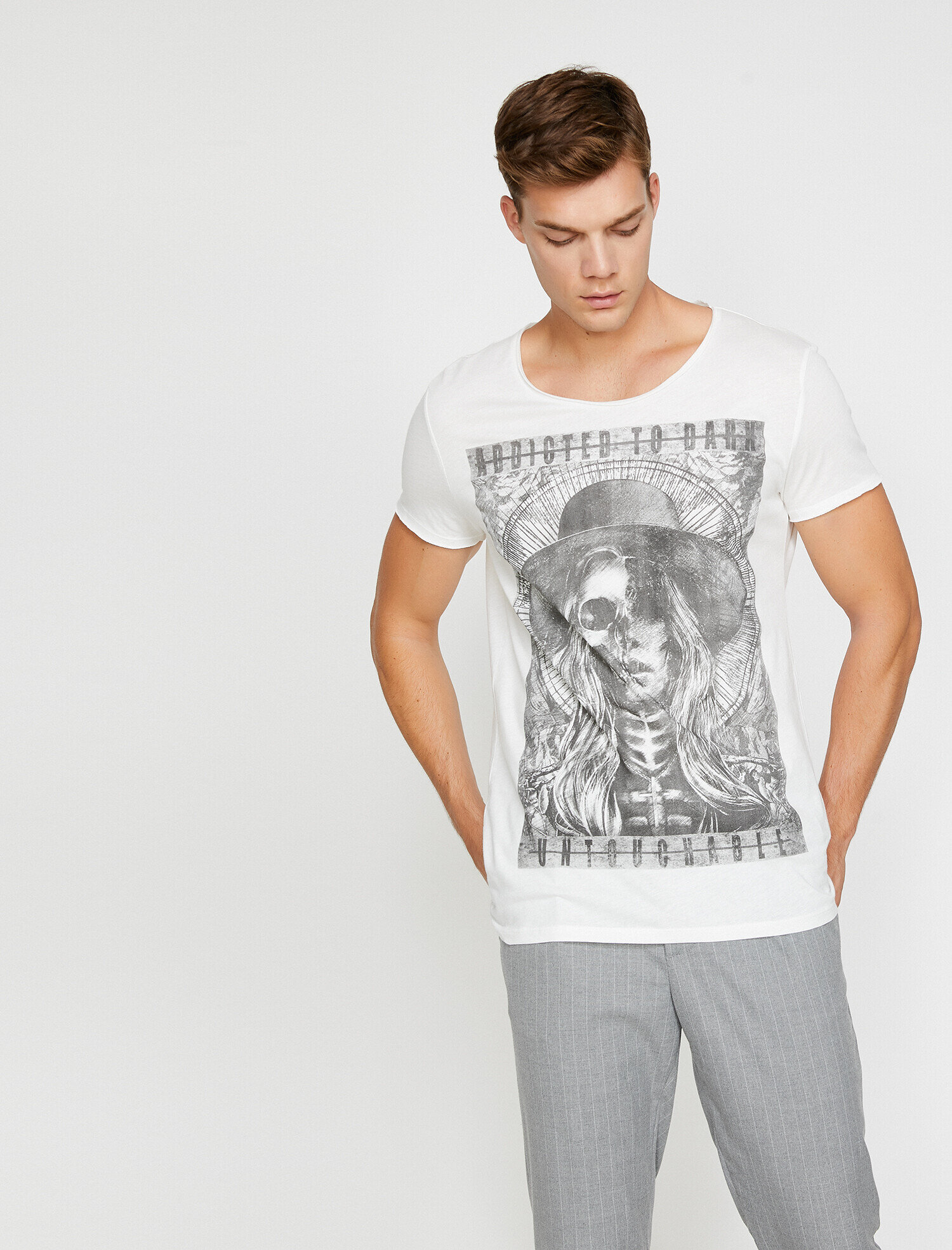 Baskılı Tişört Kısa Kollu