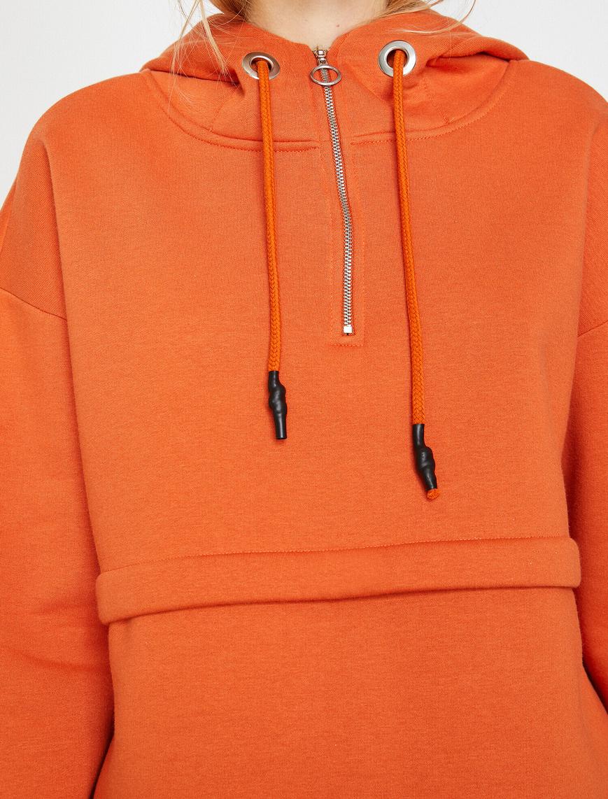   Fermuar Detaylı Sweatshirt