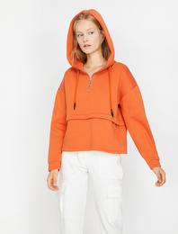 Fermuar Detaylı Sweatshirt