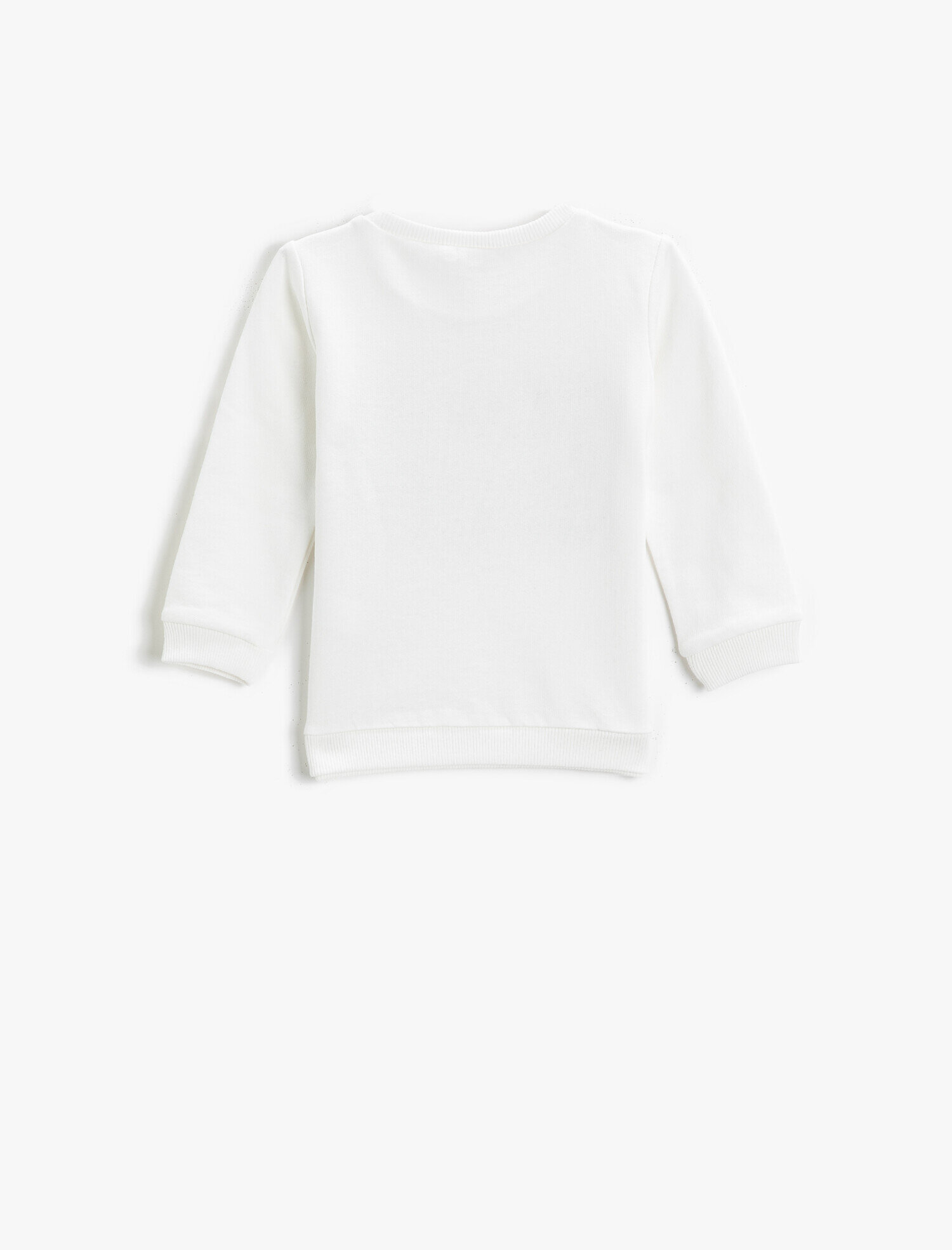  Erkek Bebek Yazı Baskılı Sweatshirt Bisiklet Yaka Pamuklu