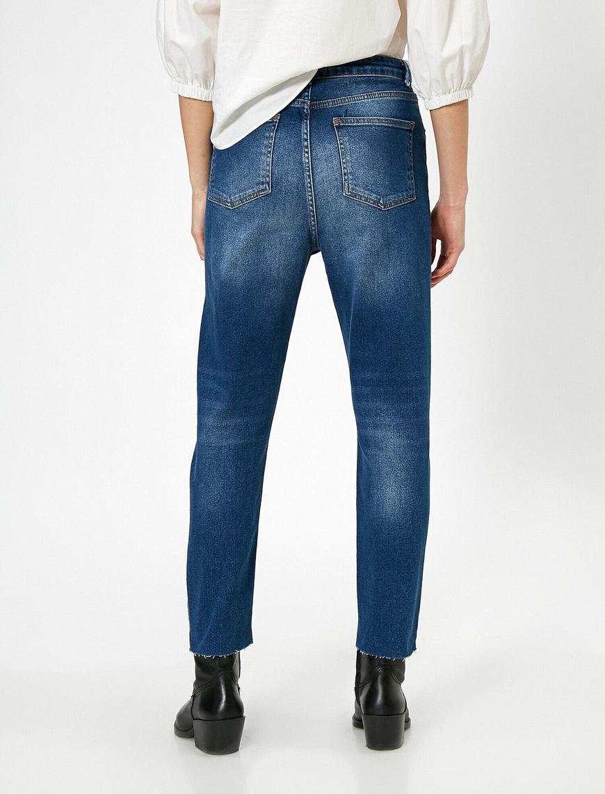   Eve Slim Jean - Yüksek Bel Normal Kesim Hafif Düz Paça Straight Jean Pantolon