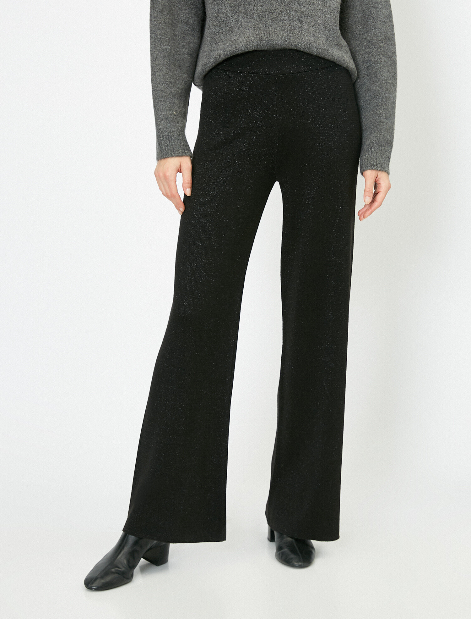   Sim Detaylı Triko Pantolon