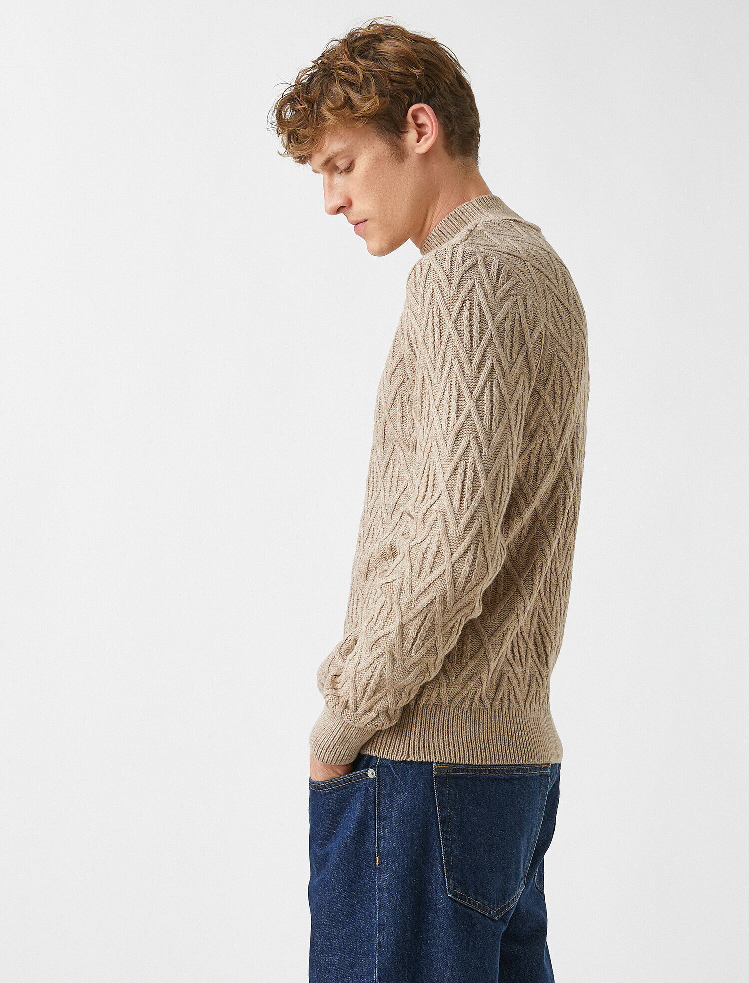   Balıkçı Yaka Jakarlı Kazak