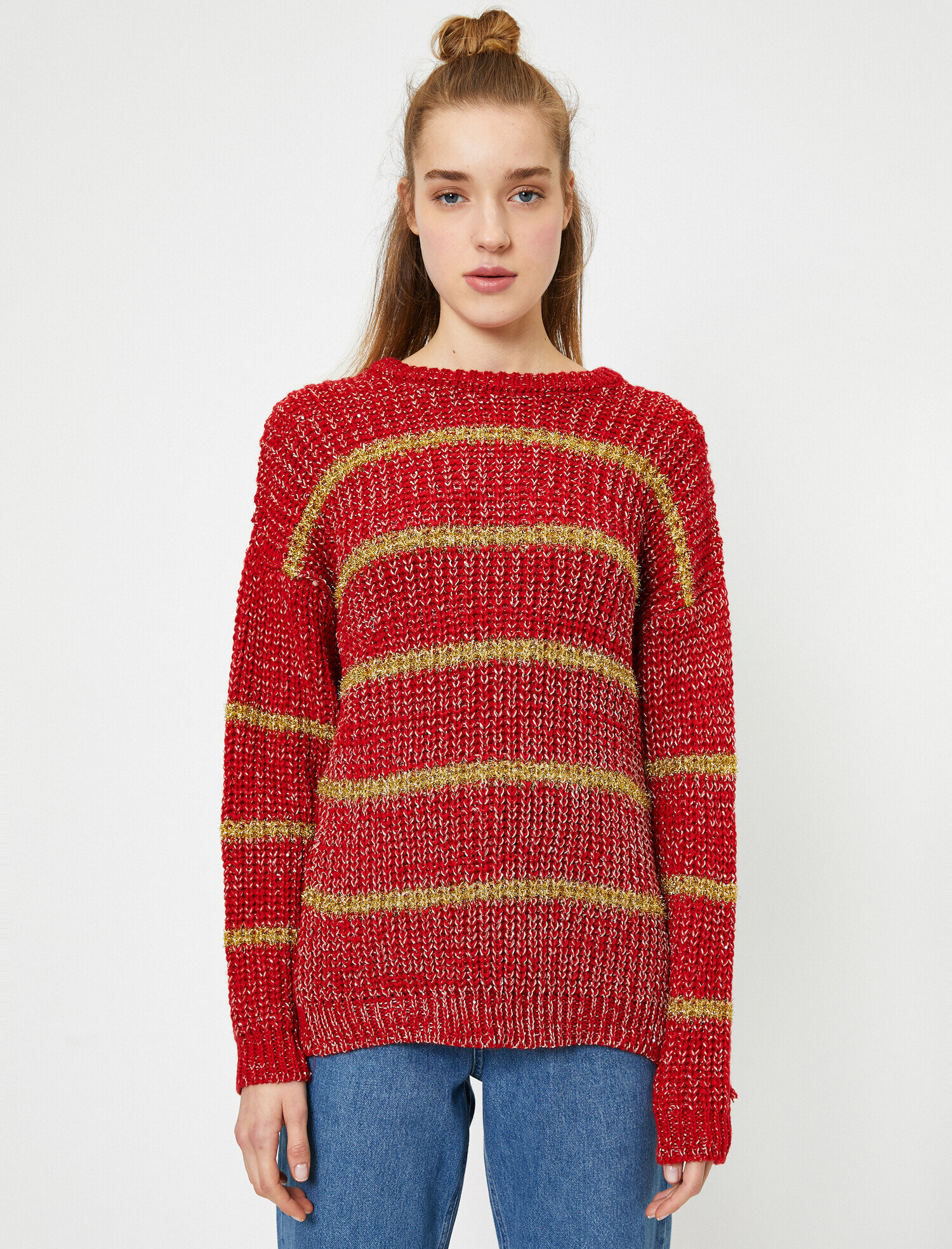   Sırt Detaylı Triko Kazak