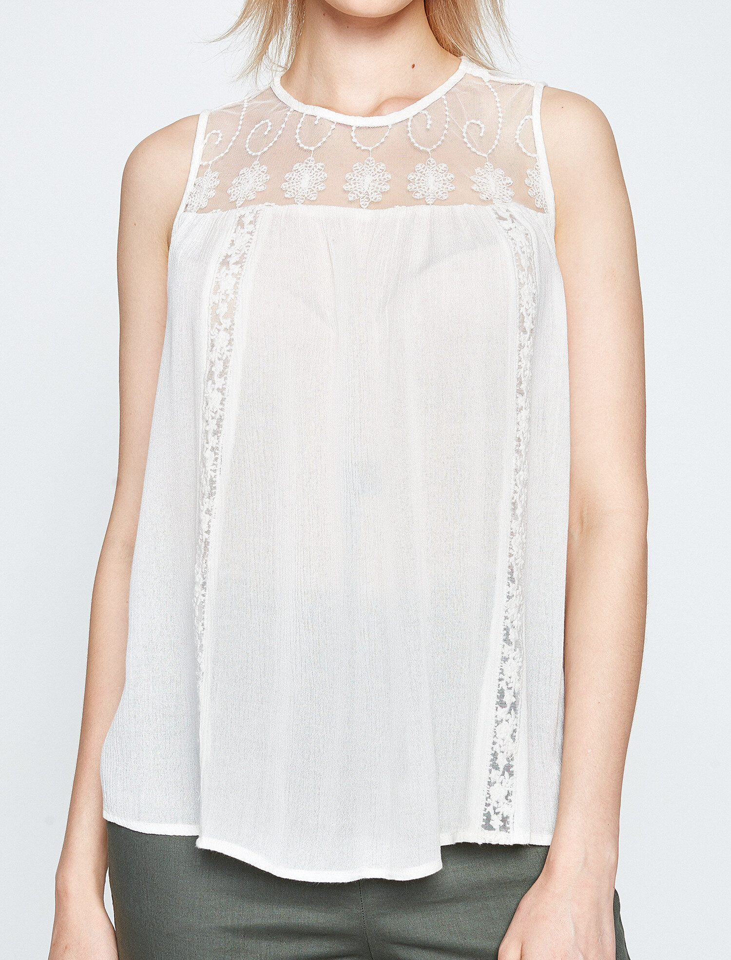   Dantel Detaylı Bluz