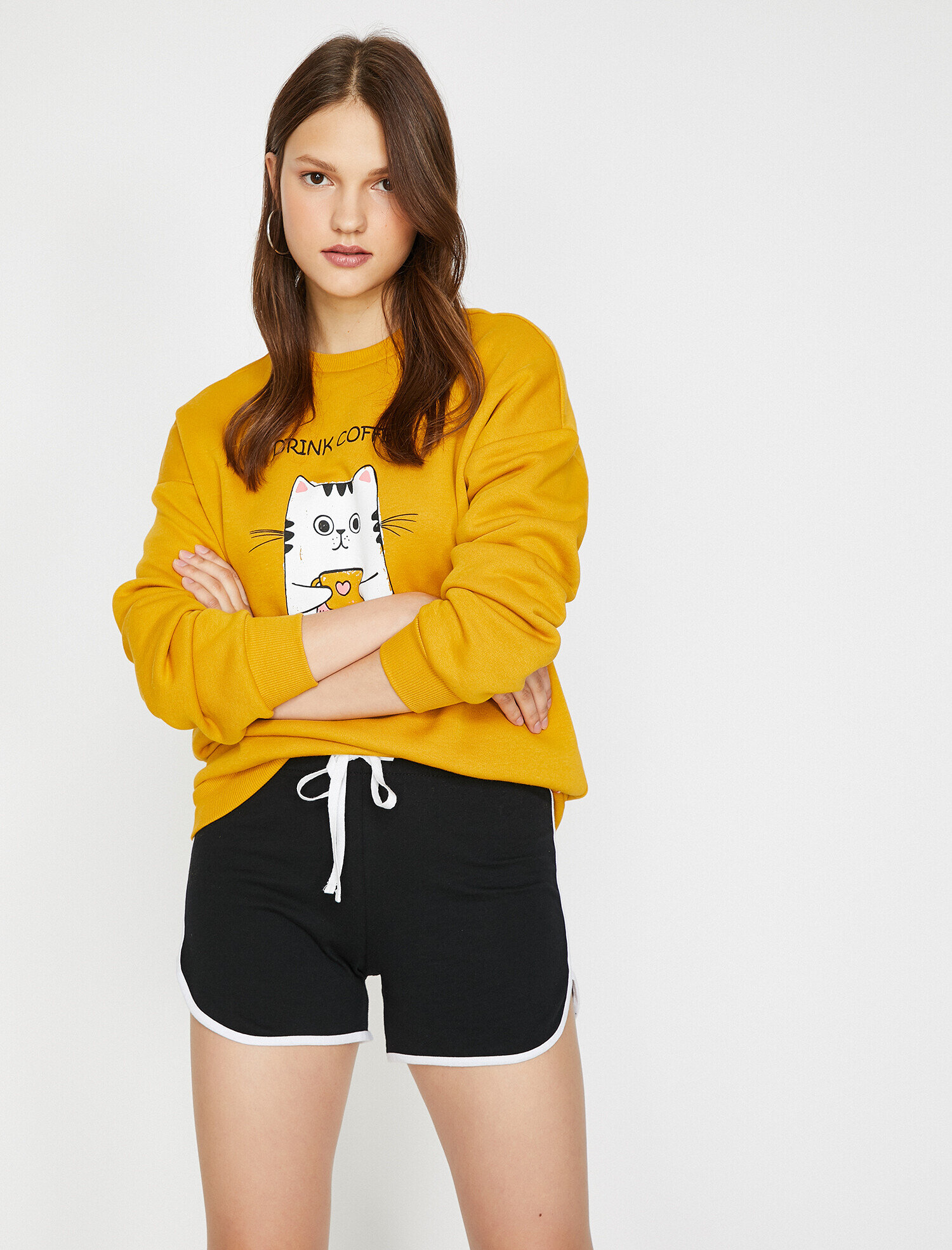 Yazılı Baskılı Sweatshirt