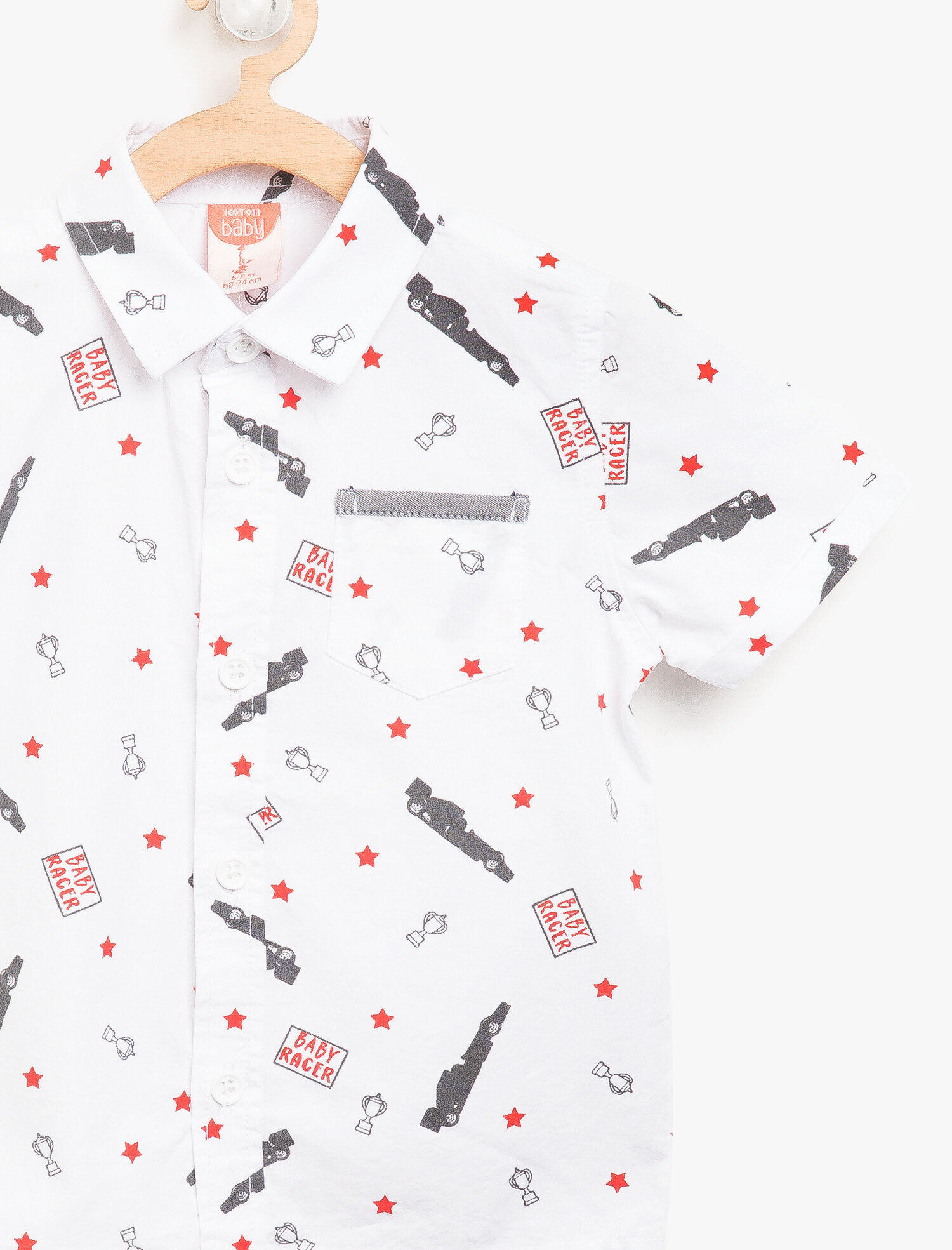  Erkek Bebek Baskılı Gömlek