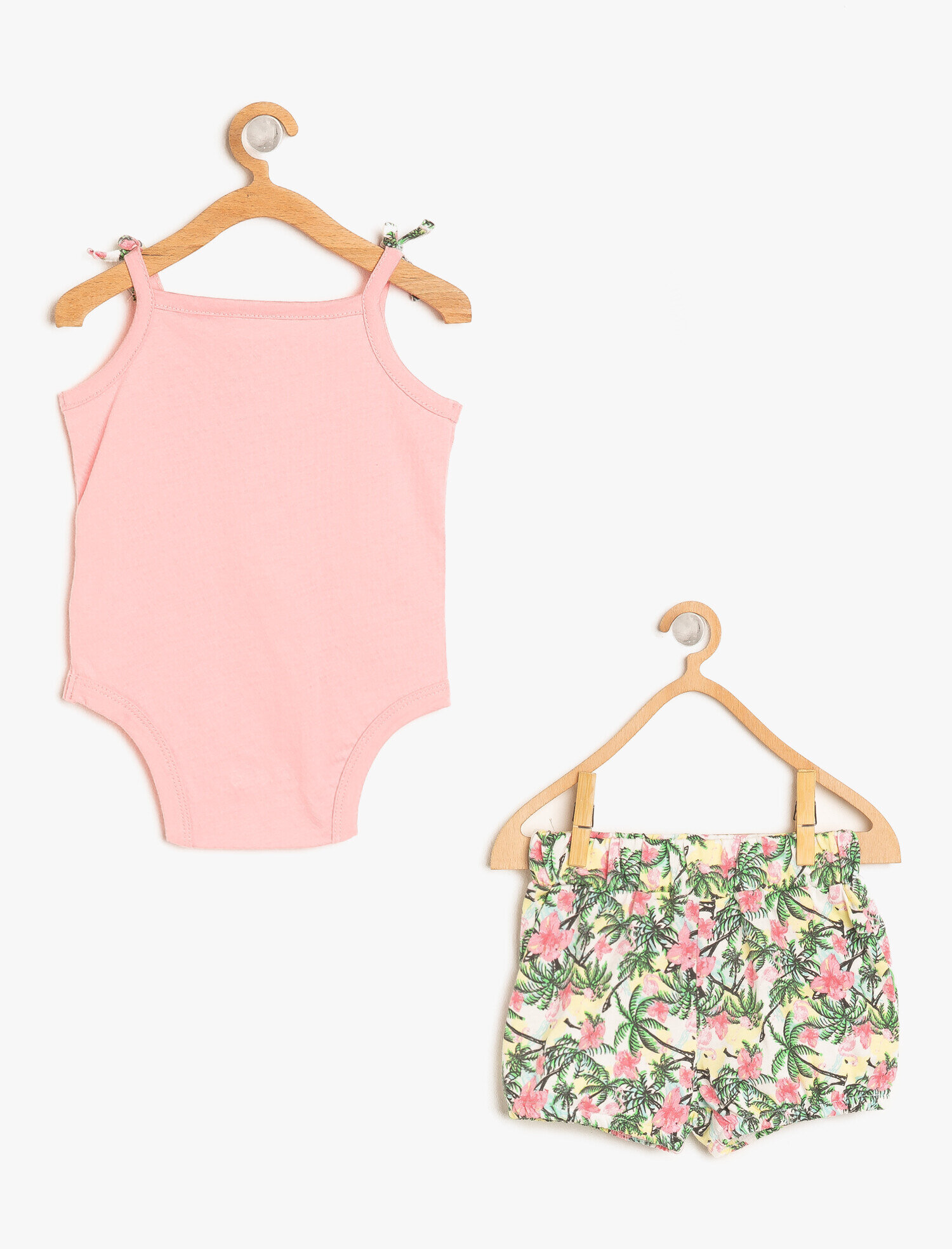  Kız Bebek Baskılı Çıtçıtlı Zıbın Seti