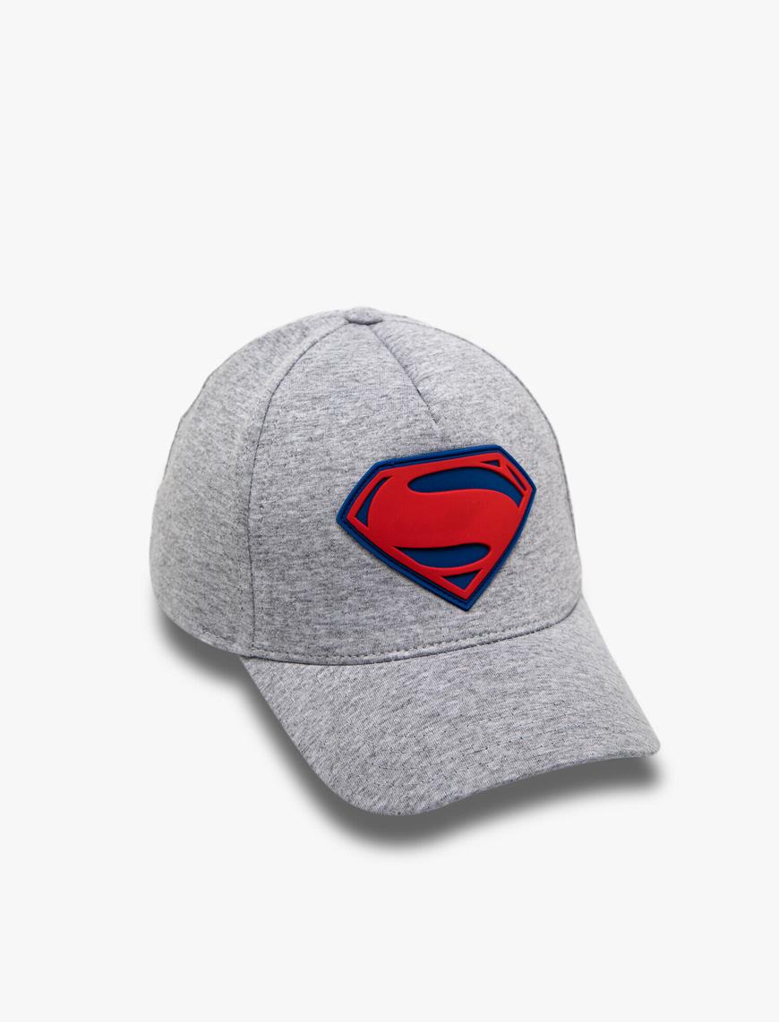  Erkek Çocuk Superman Lisanslı İşlemeli Şapka