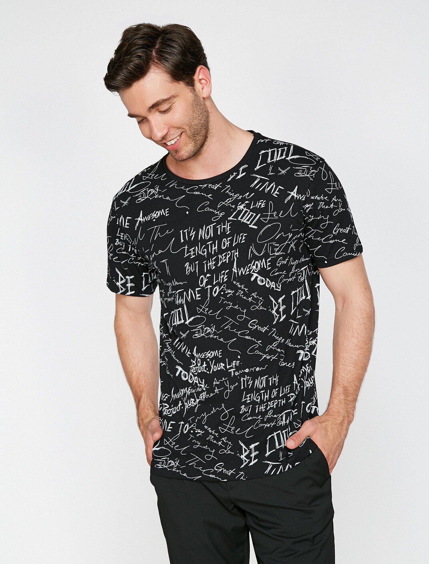   Baskılı Tişört Kısa Kollu