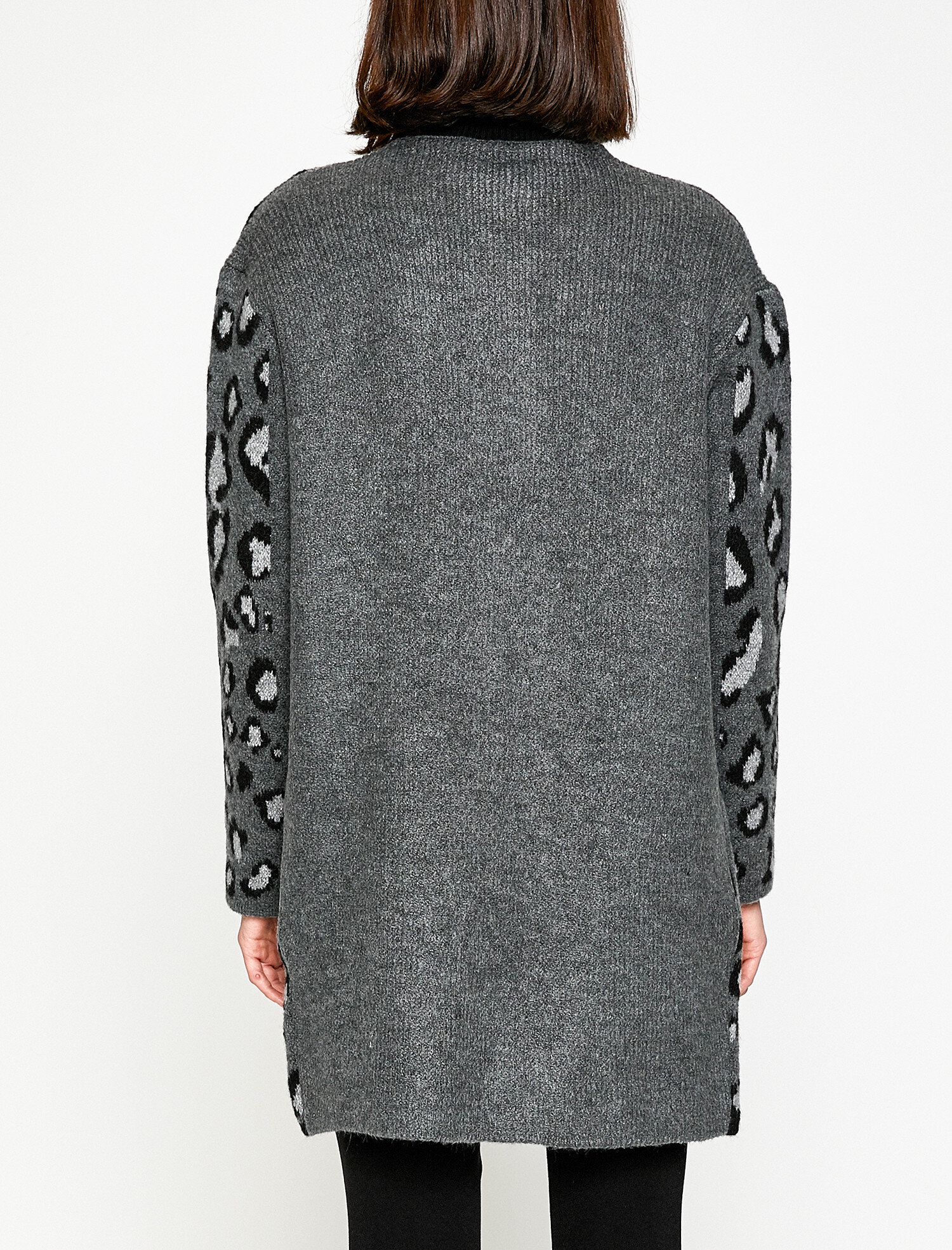   Leopar Desenli Hırka