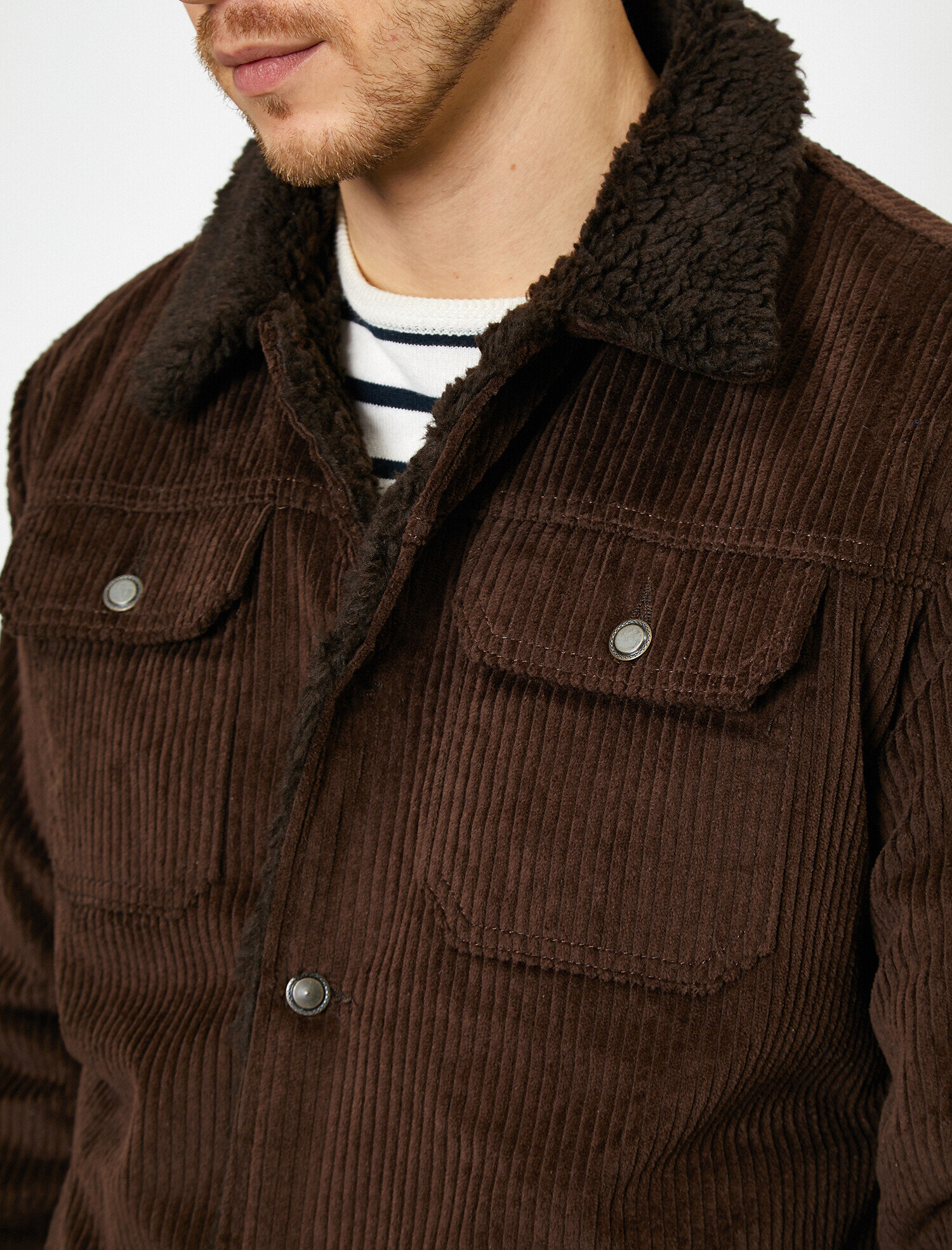 Yakası ve İçi Suni Kürklü Mont