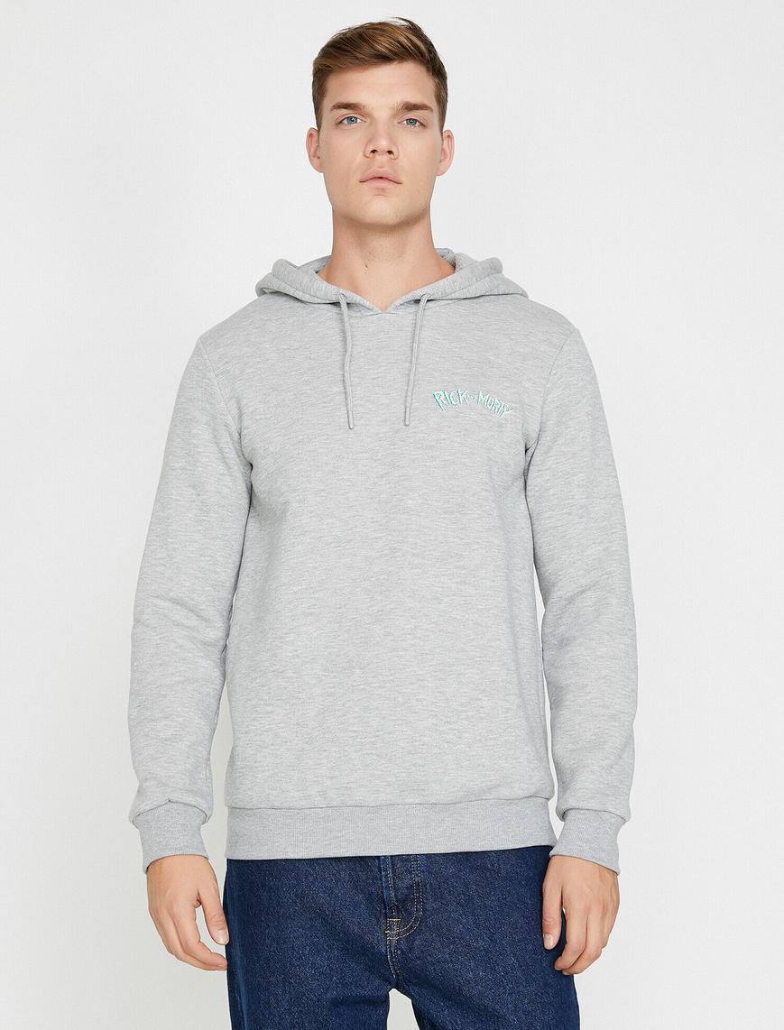   Rick and Morty Lisanslı Baskılı Sweatshirt