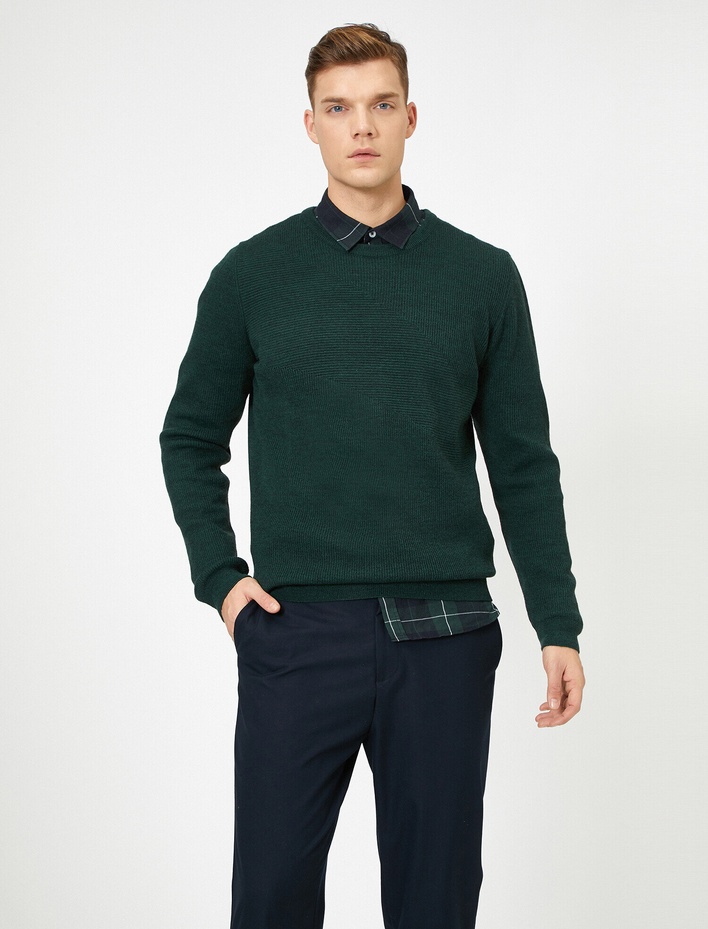  Bisiklet Yaka Triko Kazak