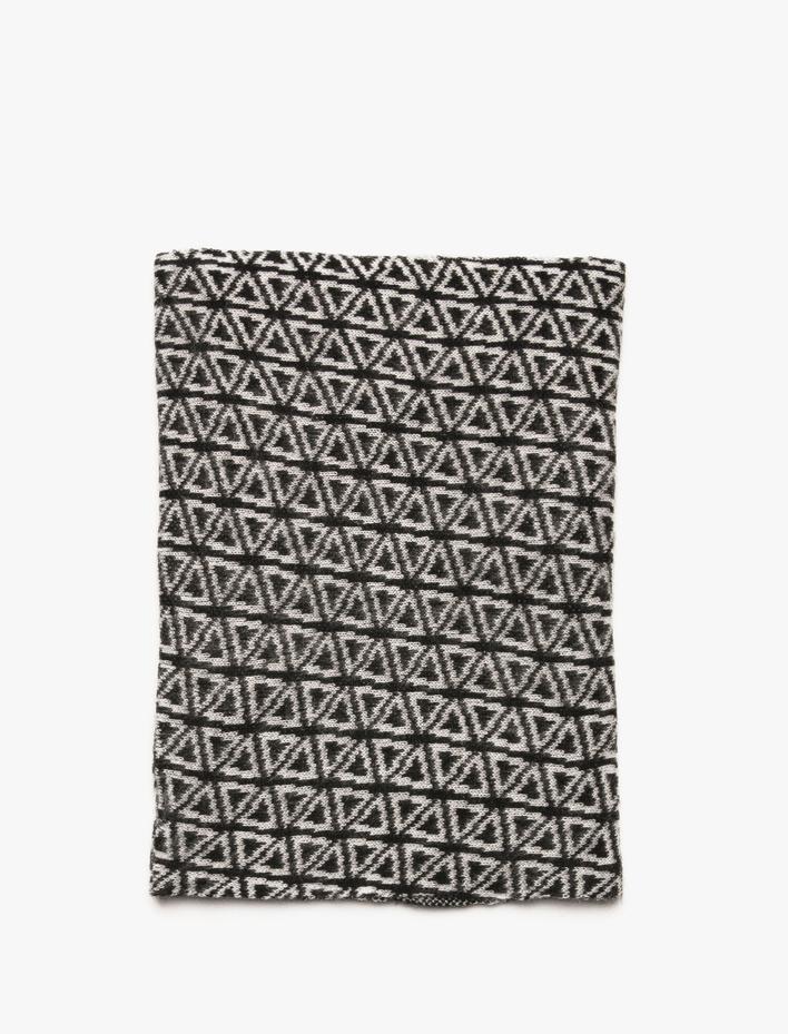 Kadın Geometrik Desenli Boyunluk Yumuşak Dokulu