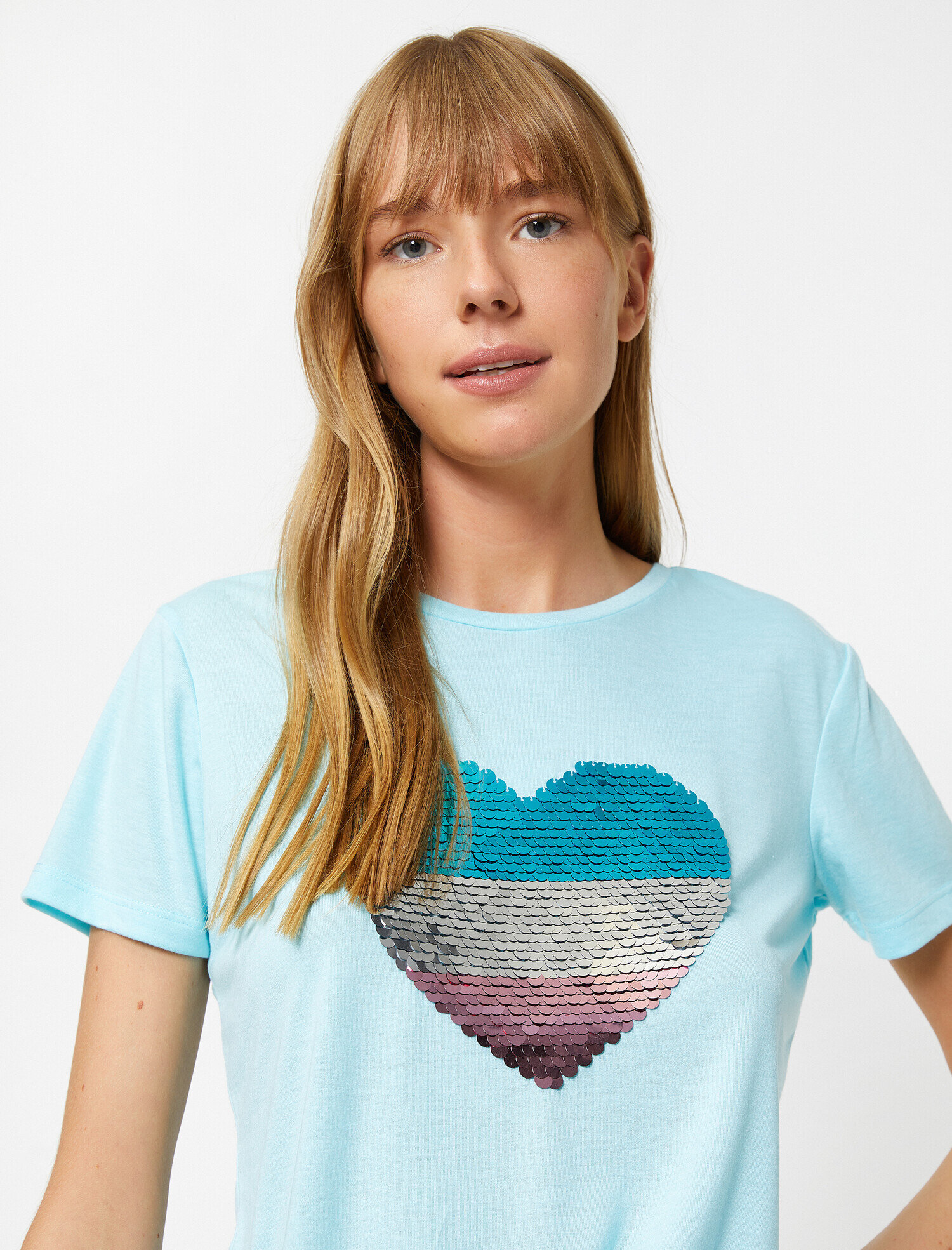   Pul Payet Baskılı Bisiklet Yaka Tişört