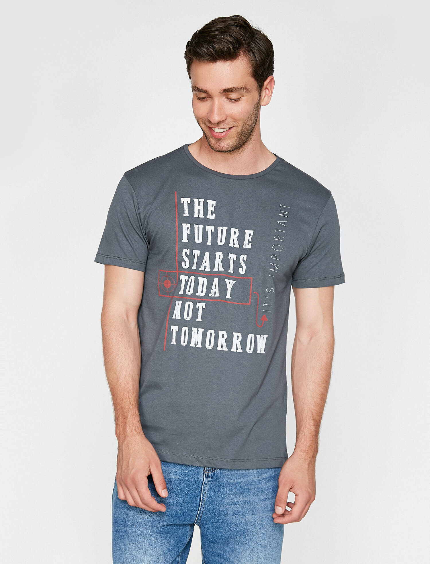   Baskılı Tişört Kısa Kollu