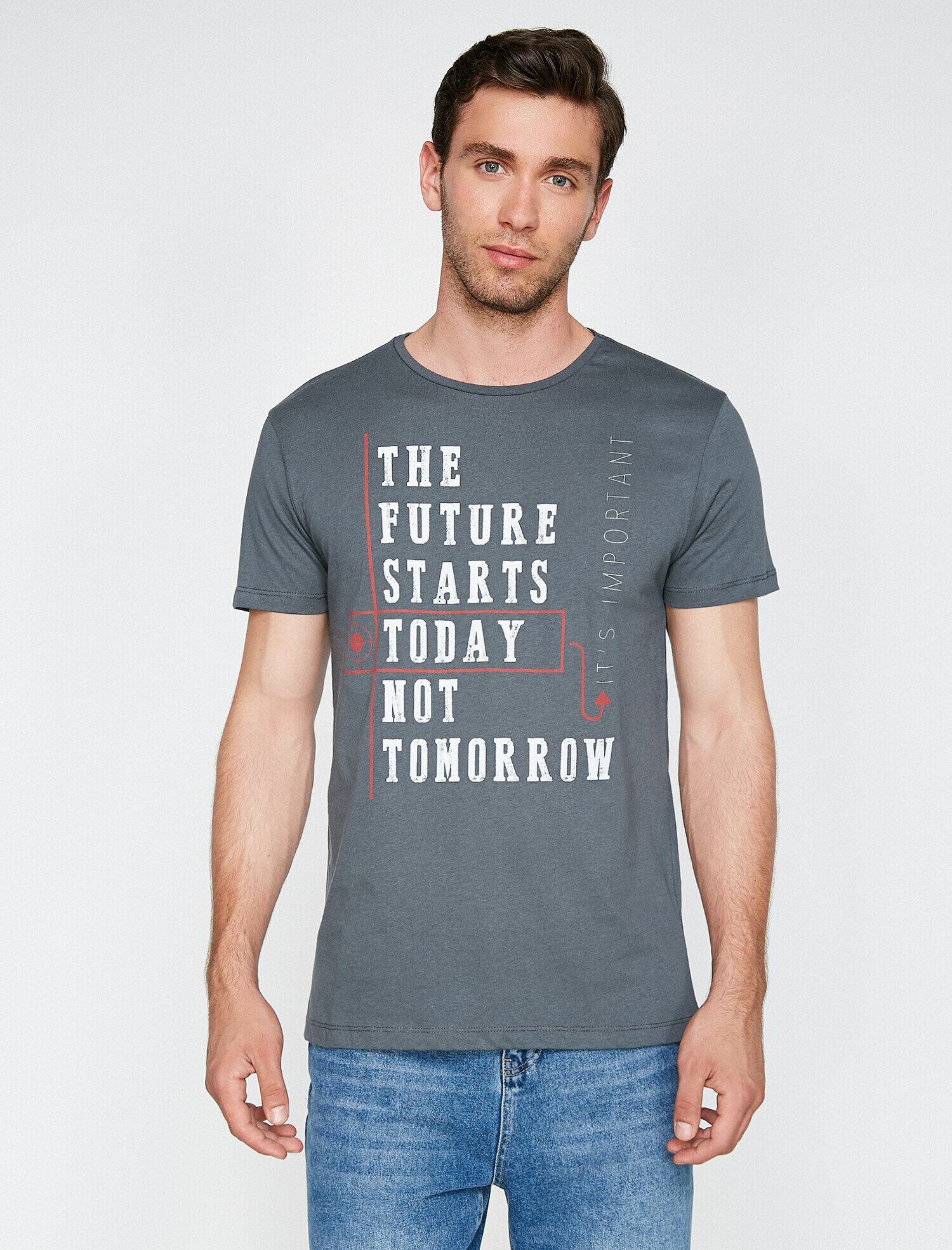   Baskılı Tişört Kısa Kollu