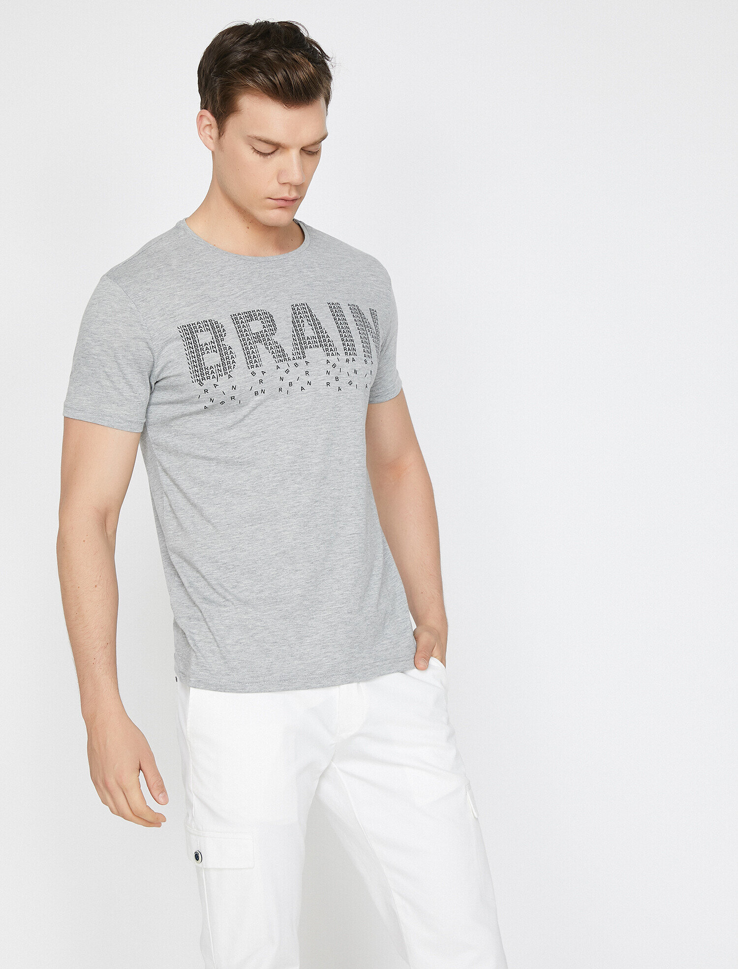   Baskılı Tişört Kısa Kollu