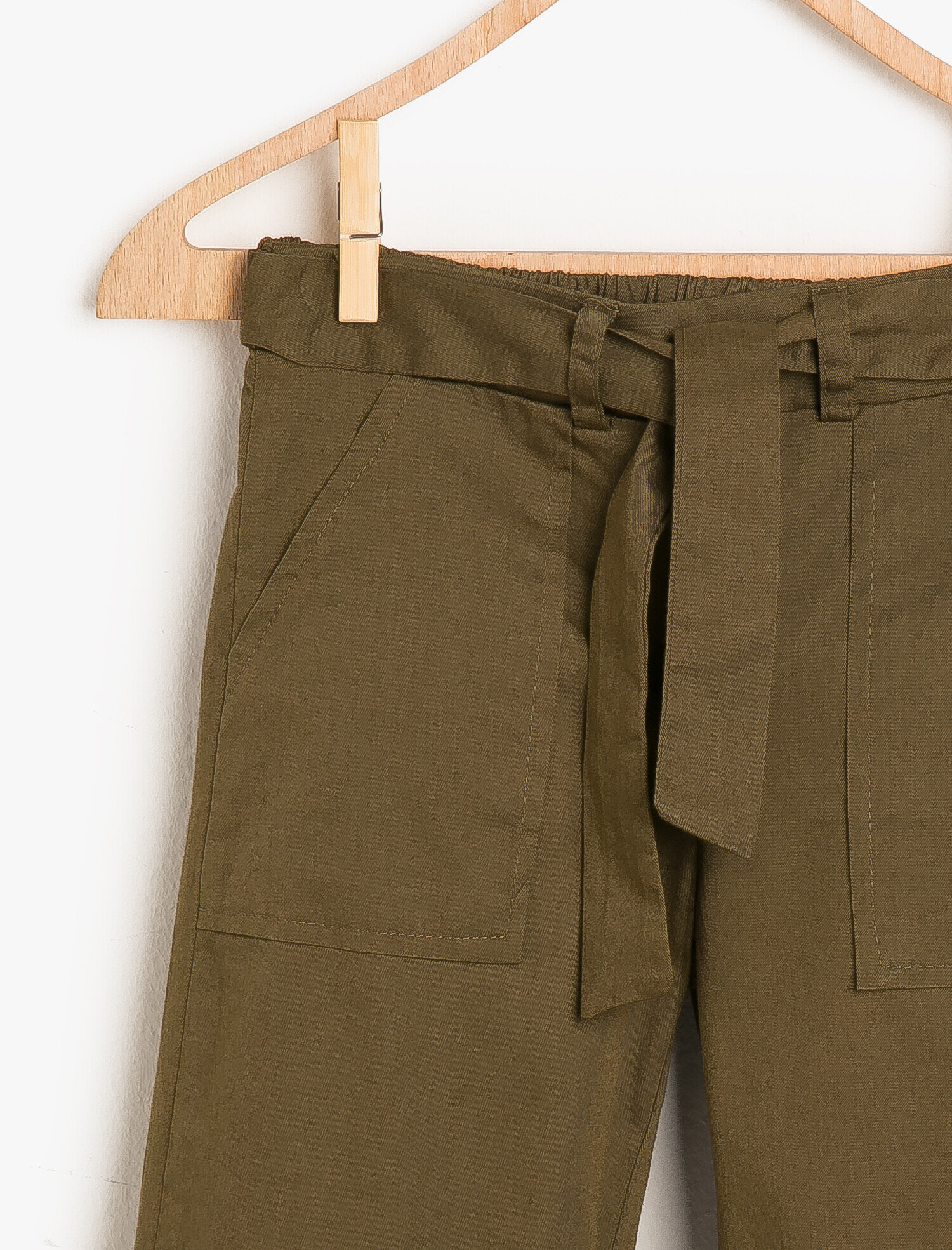  Kız Çocuk Beli Bağlamalı Pantolon