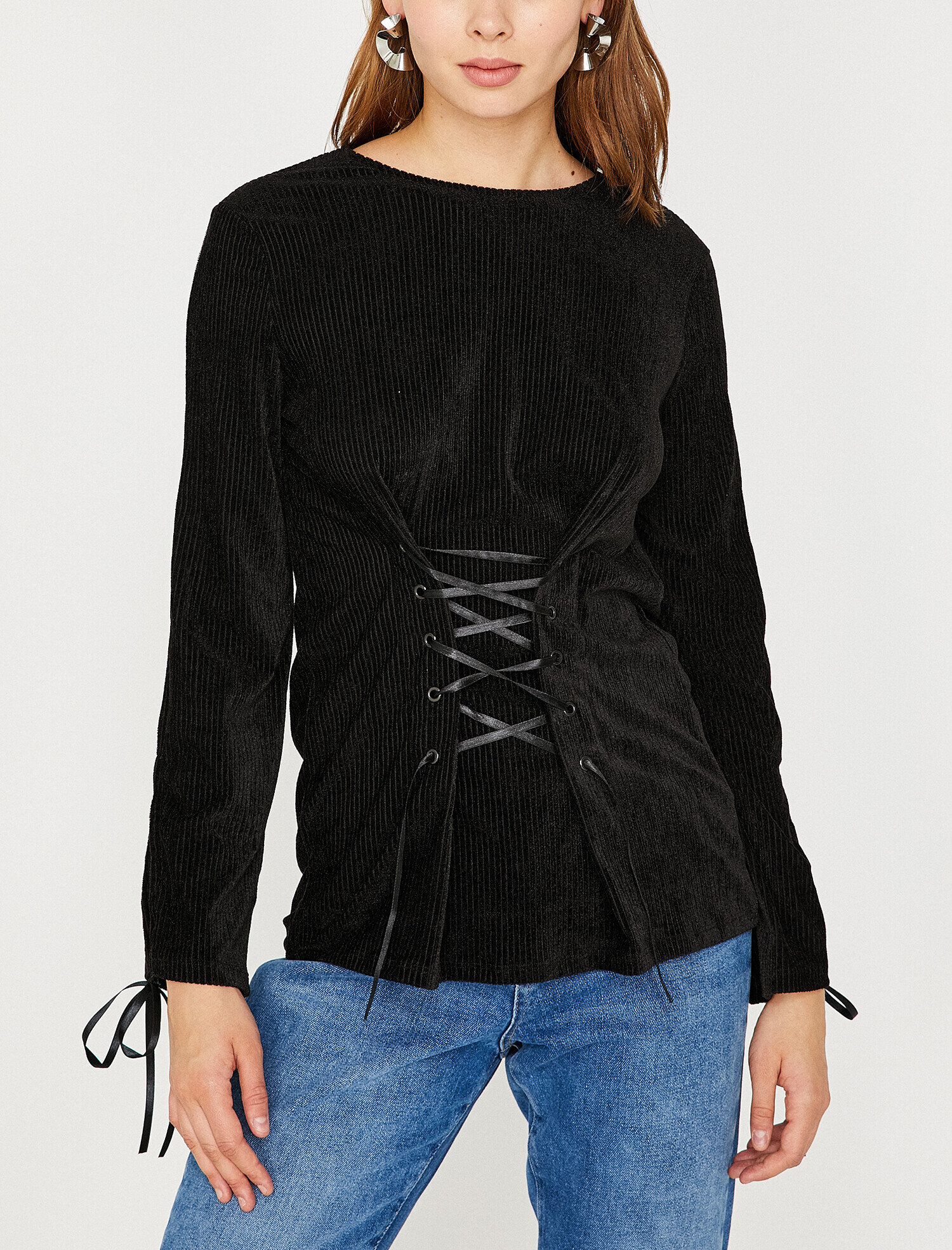   Kuş Gözü Detaylı Tunik