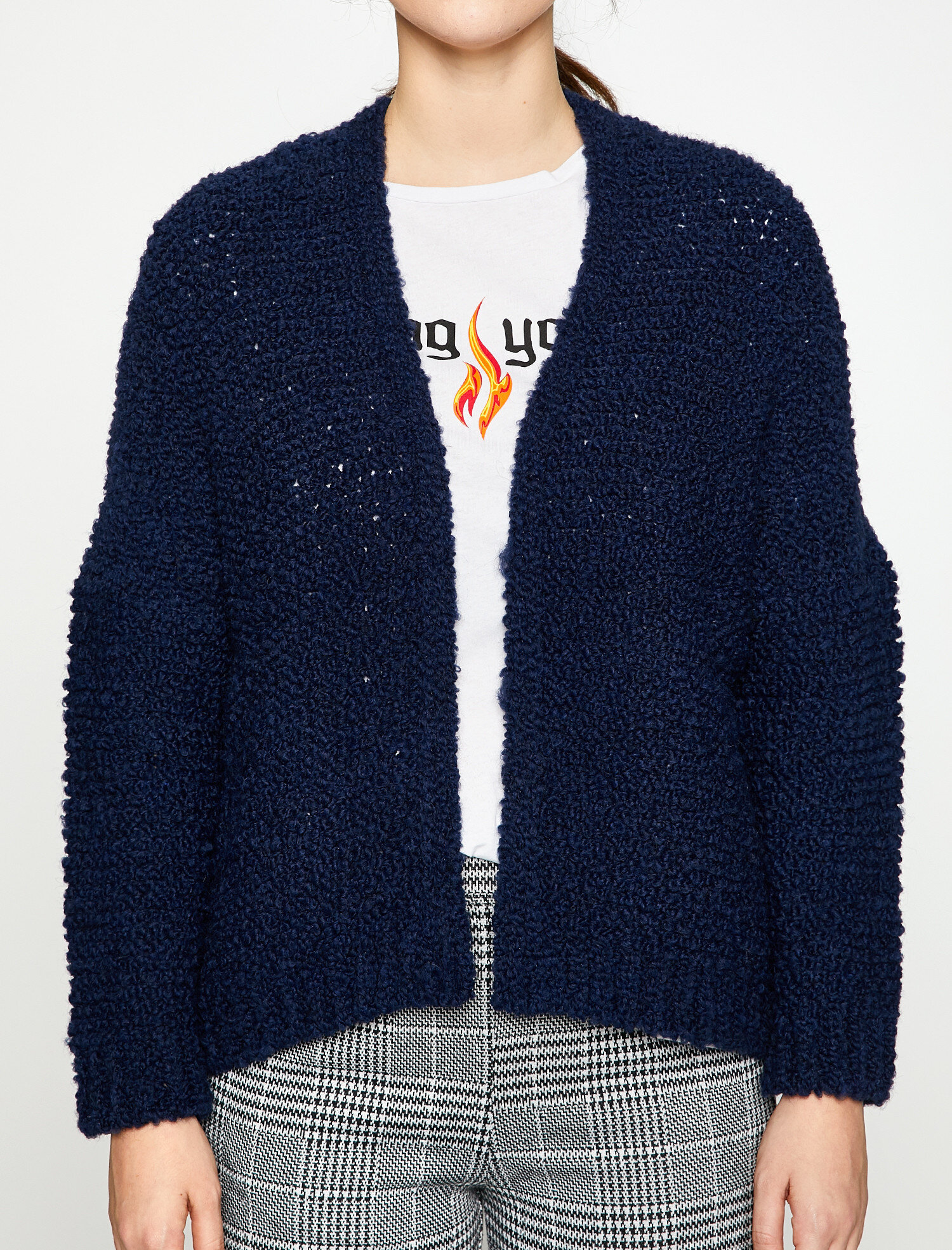   Uzun Kollu Triko Hırka