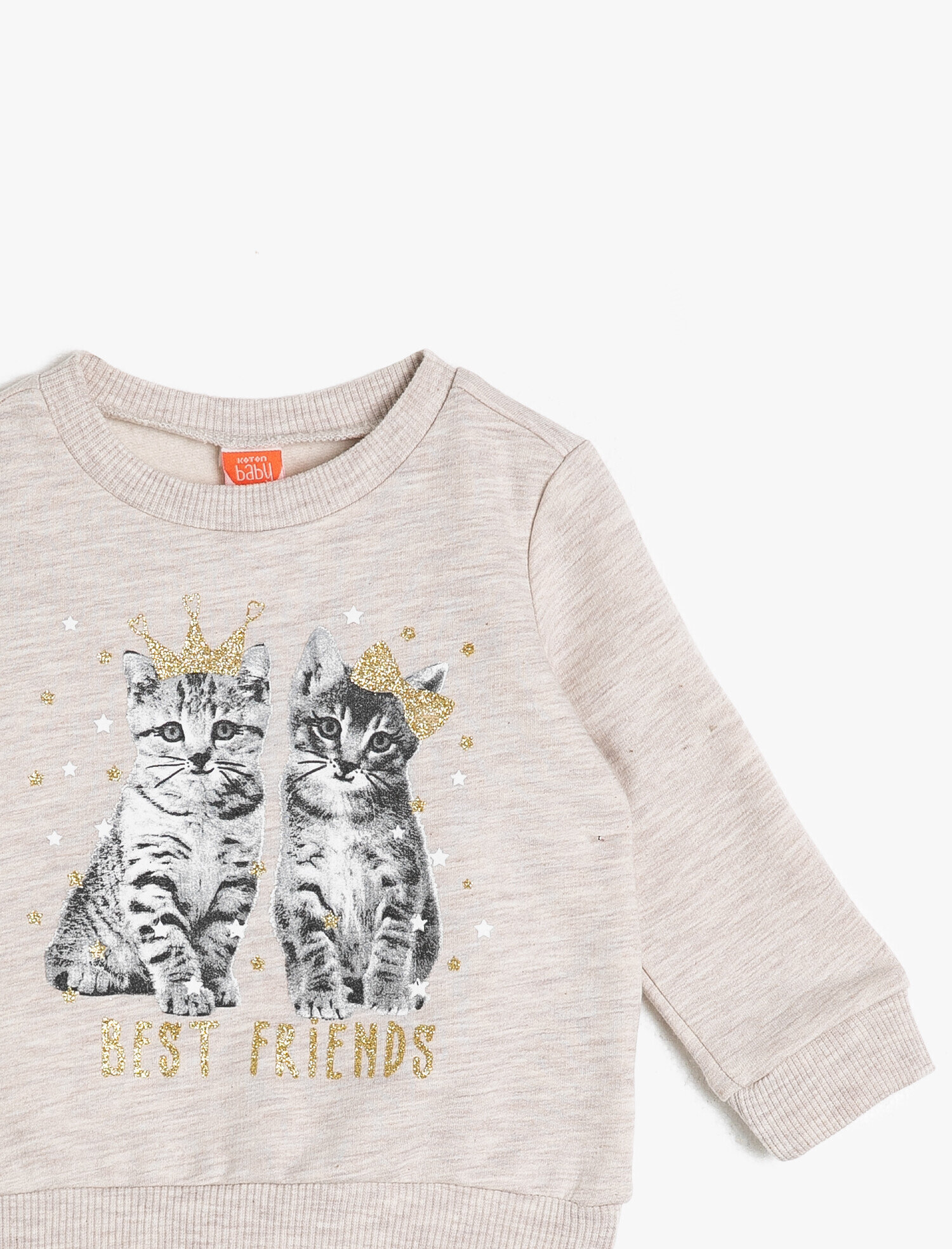 Kız Bebek Baskılı Sweatshirt Uzun Kollu