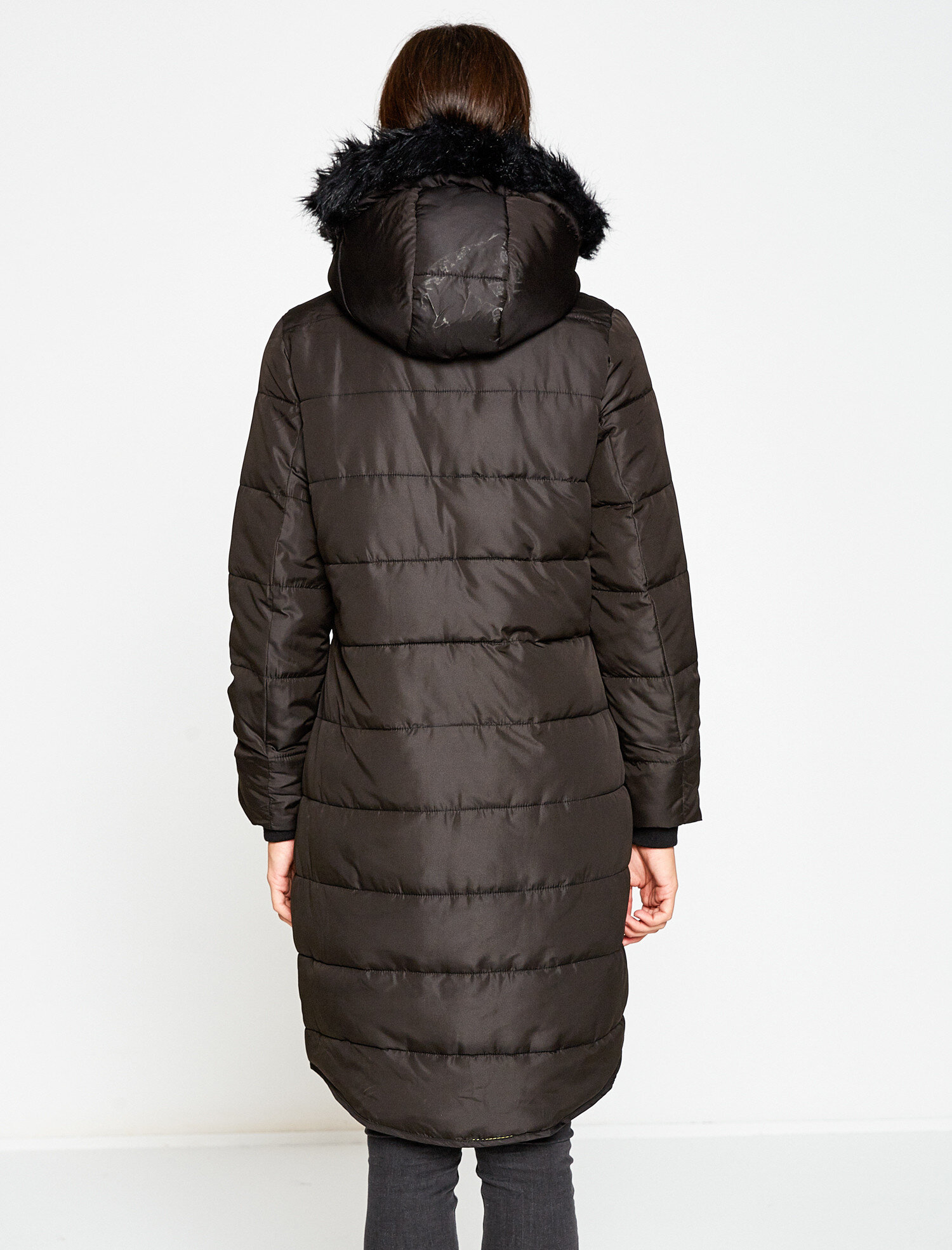 Suni Kürk Kapüşonlu Kaban