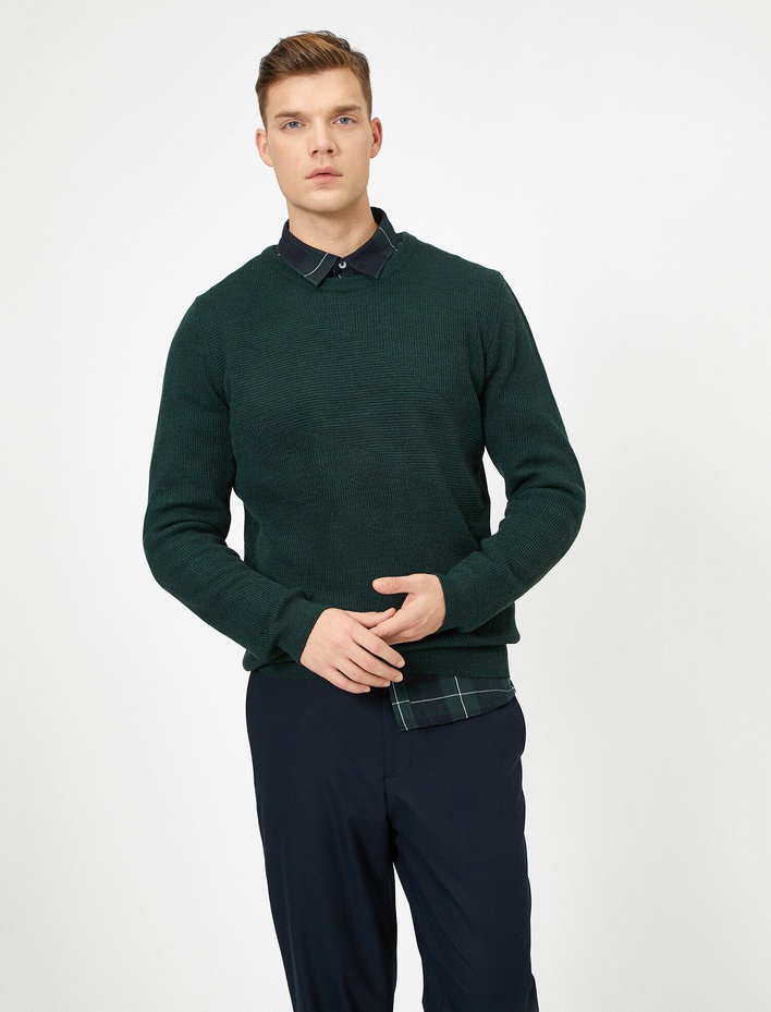  Bisiklet Yaka Triko Kazak