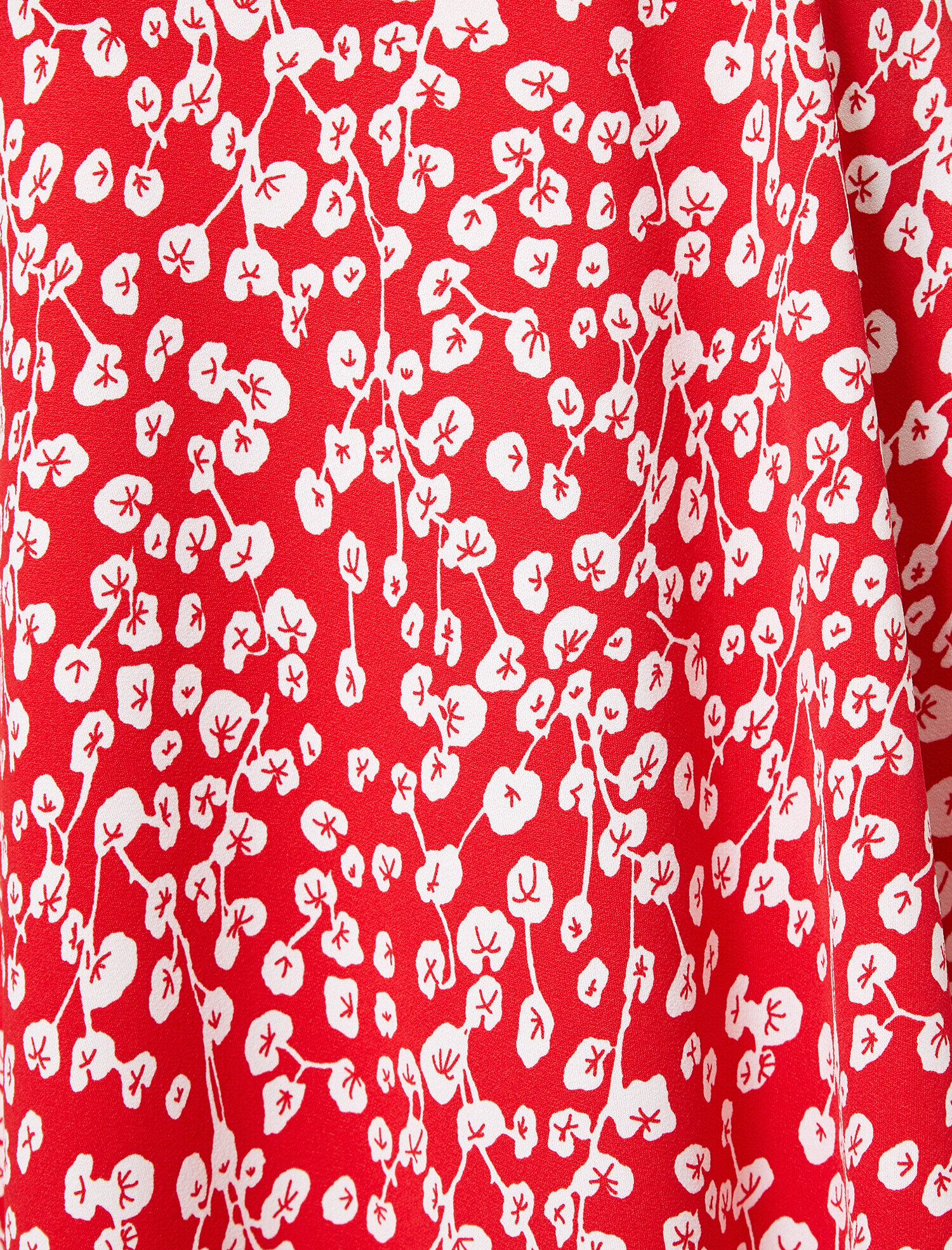   Çiçek Desenli Asimetrik Midi Boy Etek