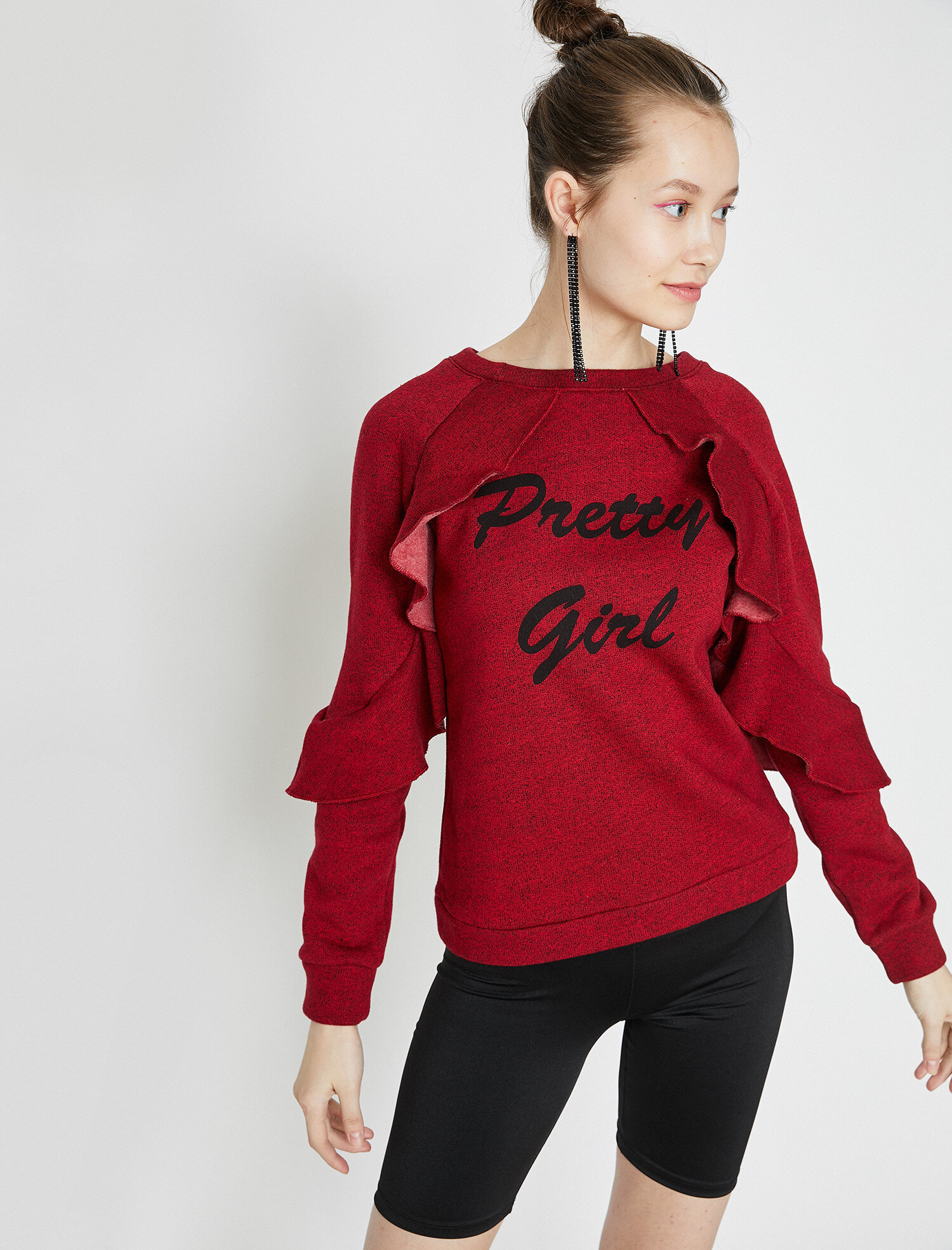   Yazılı Baskılı Sweatshirt