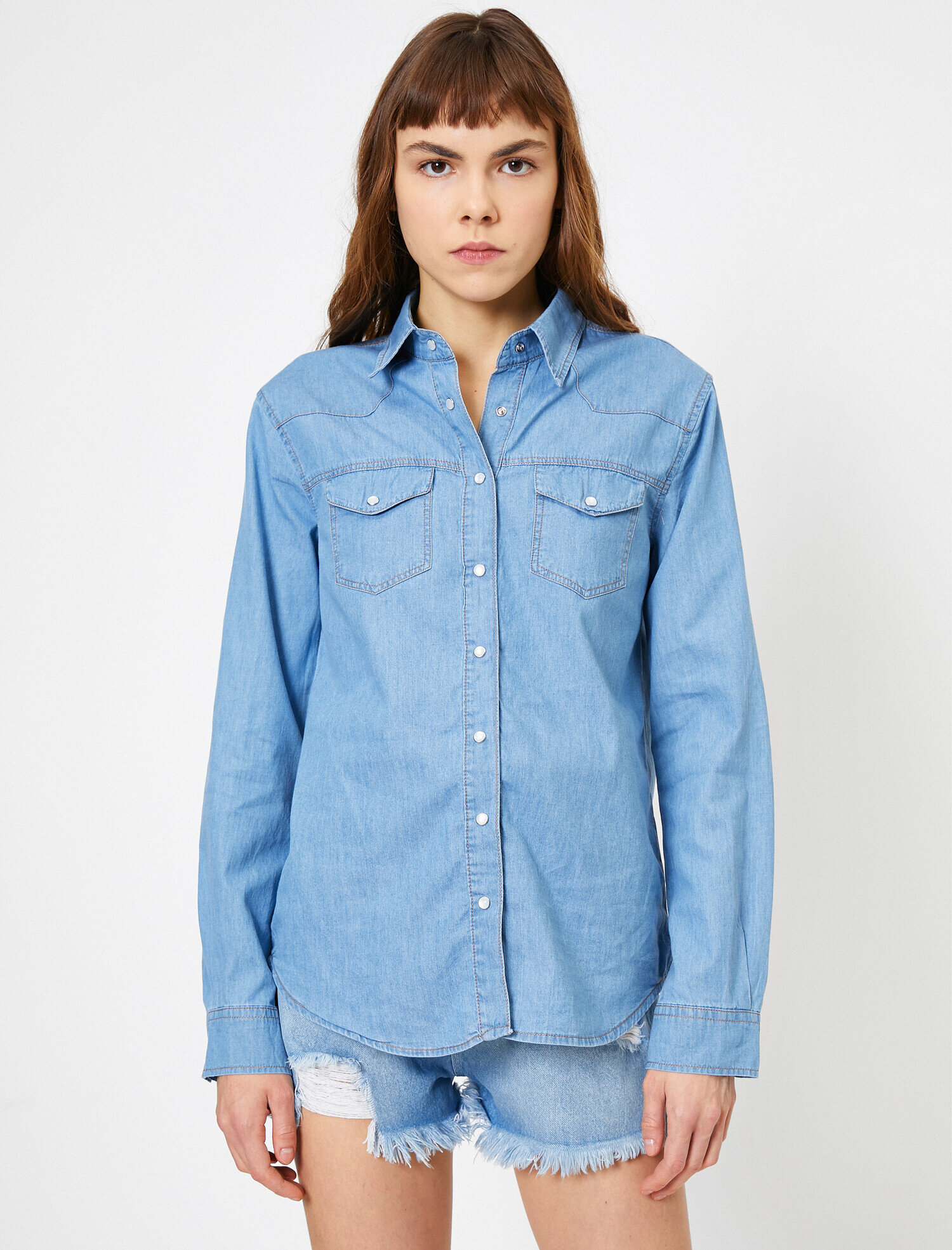   Jean Denim Cepli Gömlek