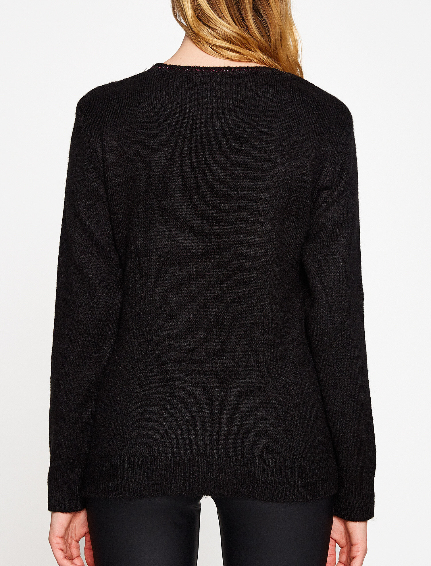   Yazılı Baskılı Triko Kazak