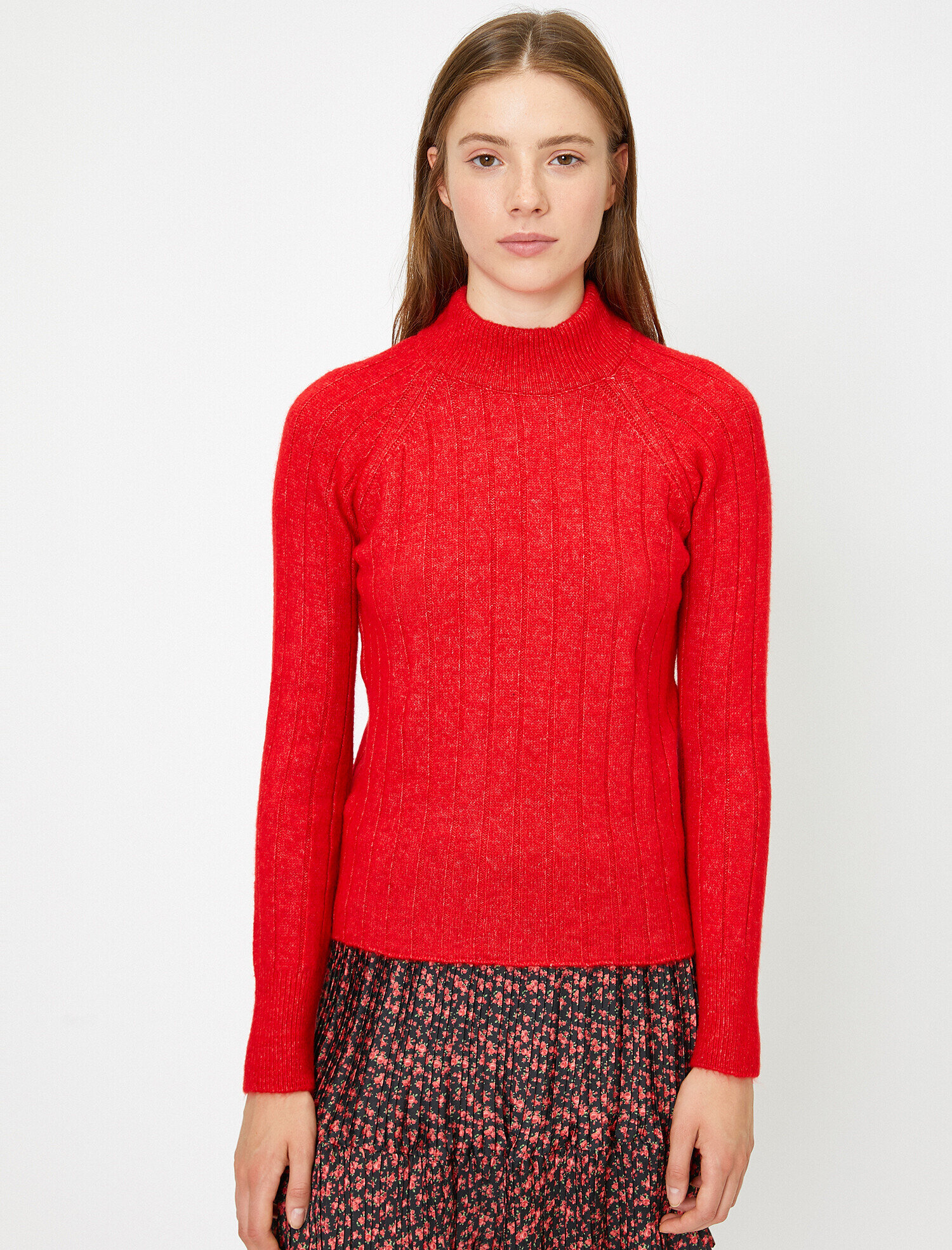   Yüksek Yaka Triko Kazak