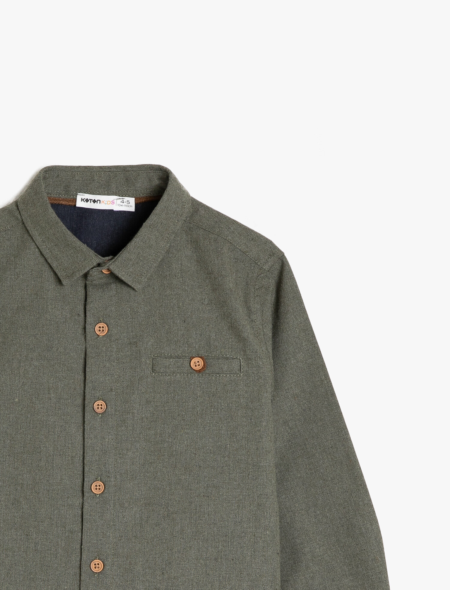  Erkek Çocuk Cep Detaylı Gömlek Uzun Kollu